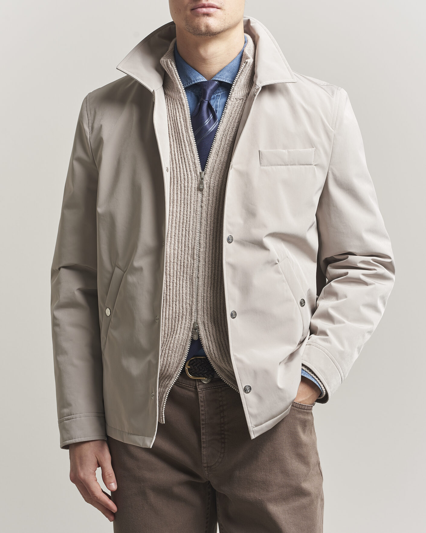 Hombres | Abrigos y chaquetas | Brunello Cucinelli | Nylon Padded Jacket Beige