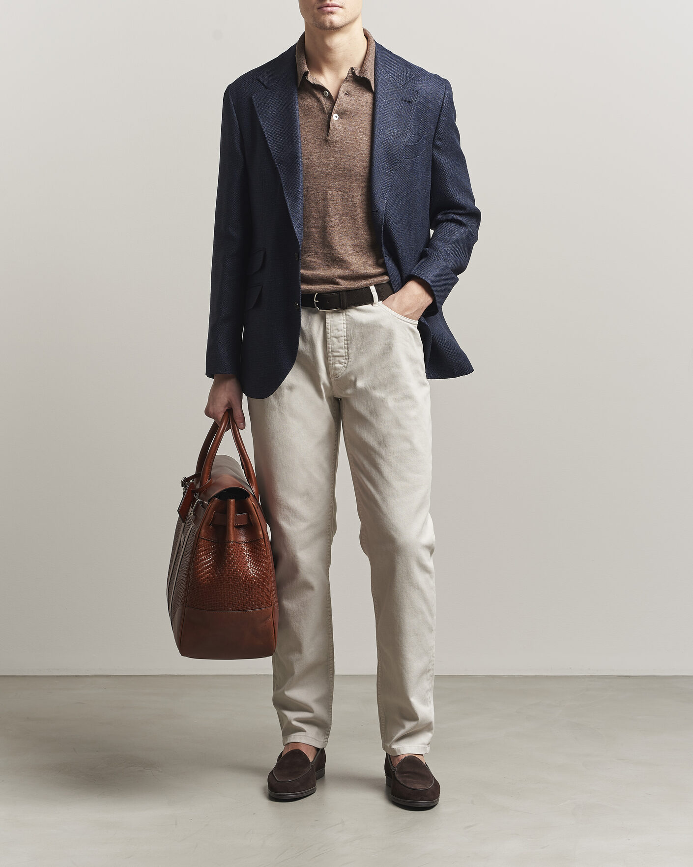 Hombres | Pantalones | Brunello Cucinelli | Traditional Fit Bull Denim Pants Light Beige