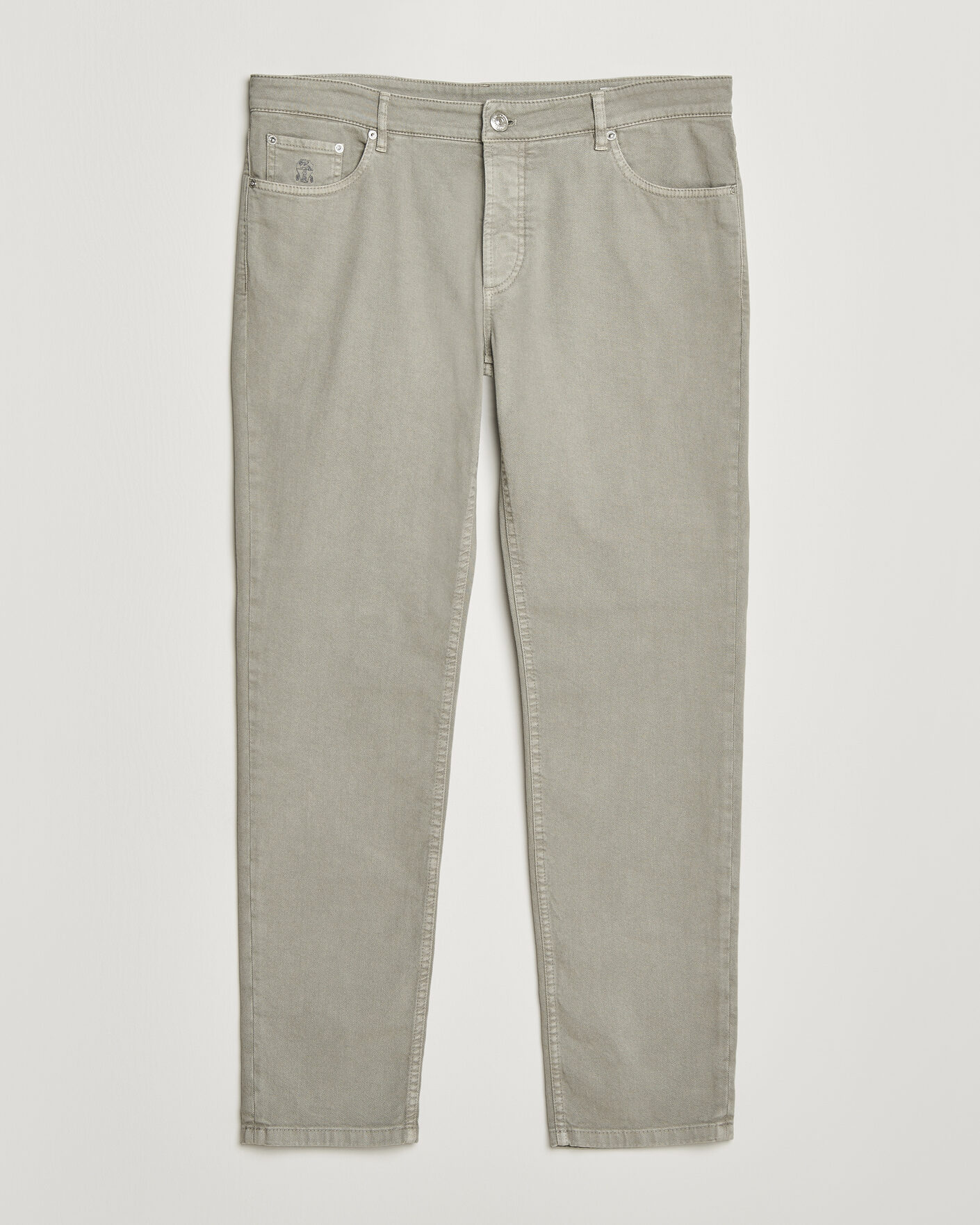 Hombres | Pantalones | Brunello Cucinelli | Traditional Fit Bull Denim Pants Olive