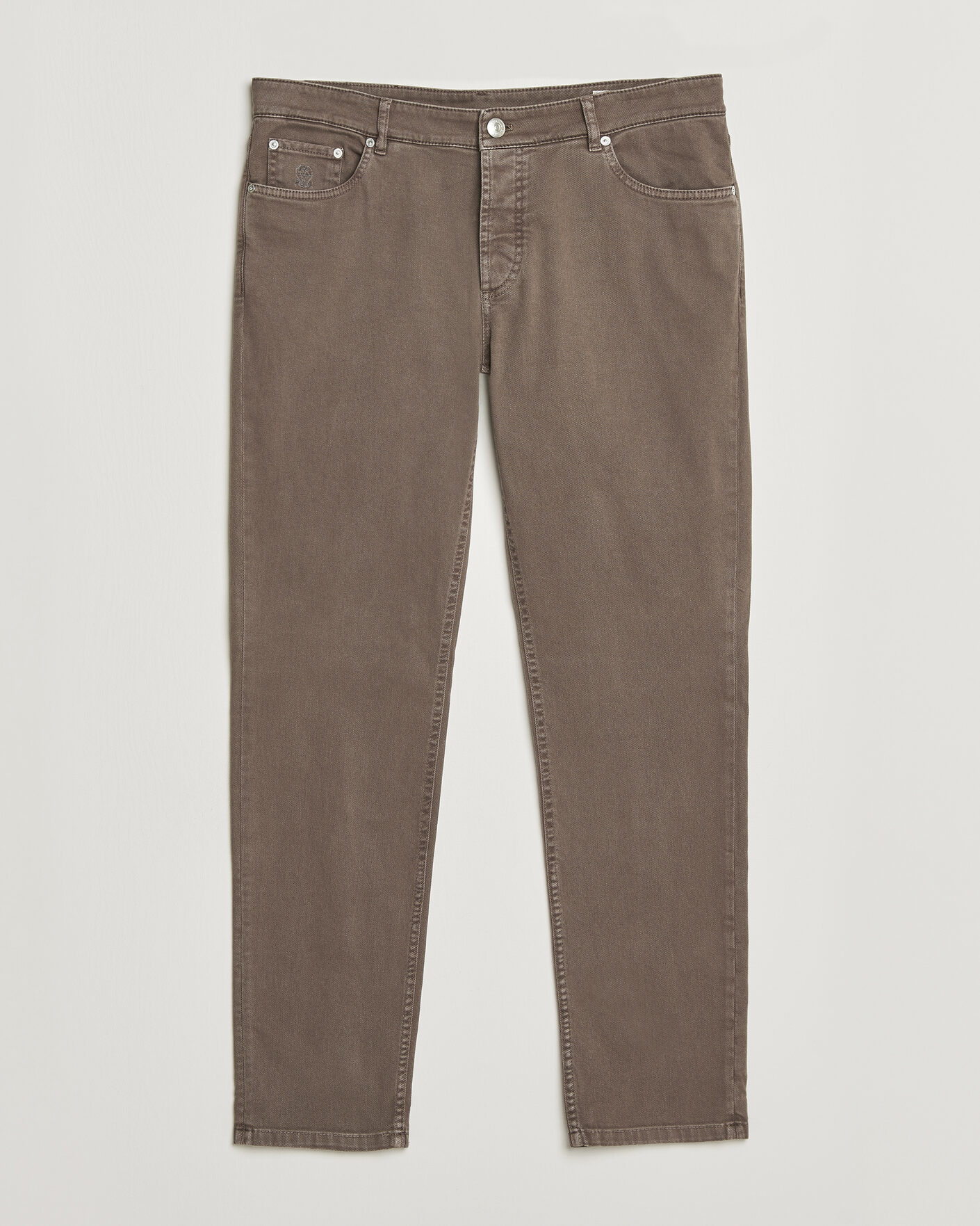 Hombres | Pantalones | Brunello Cucinelli | Traditional Fit Bull Denim Pants Dark Brown
