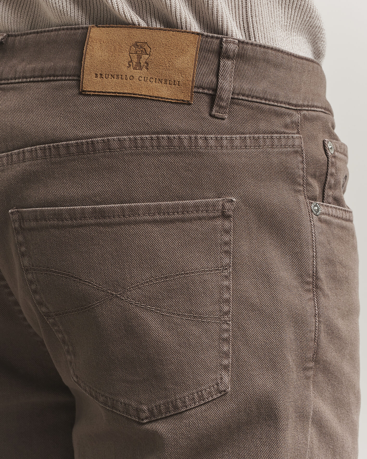 Hombres | Pantalones | Brunello Cucinelli | Traditional Fit Bull Denim Pants Dark Brown