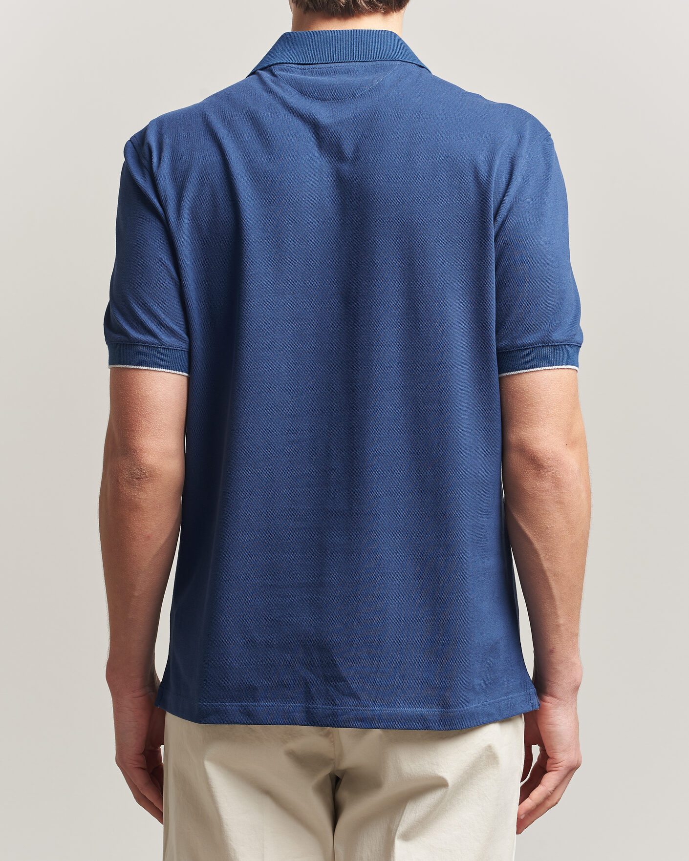Hombres | Polos | Brunello Cucinelli | Short Sleeve Logo Polo Blue