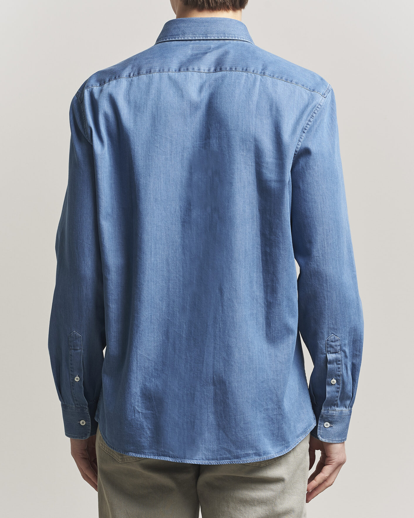 Hombres | Camisas | Brunello Cucinelli | Easy Fit Denim Shirt Medium Blue Wash
