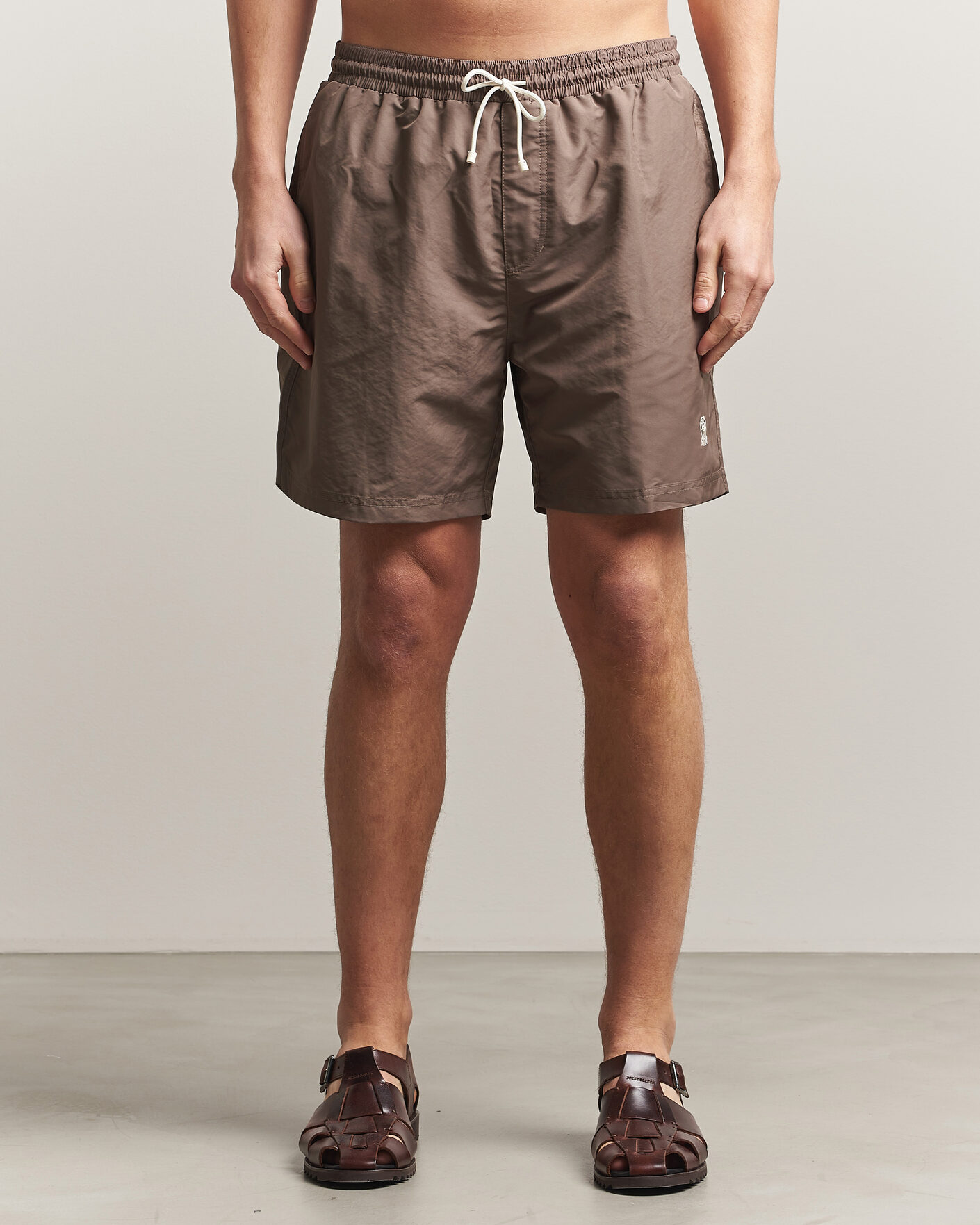 Hombres | Bañadores | Brunello Cucinelli | Nylon Swim Trunks Brown