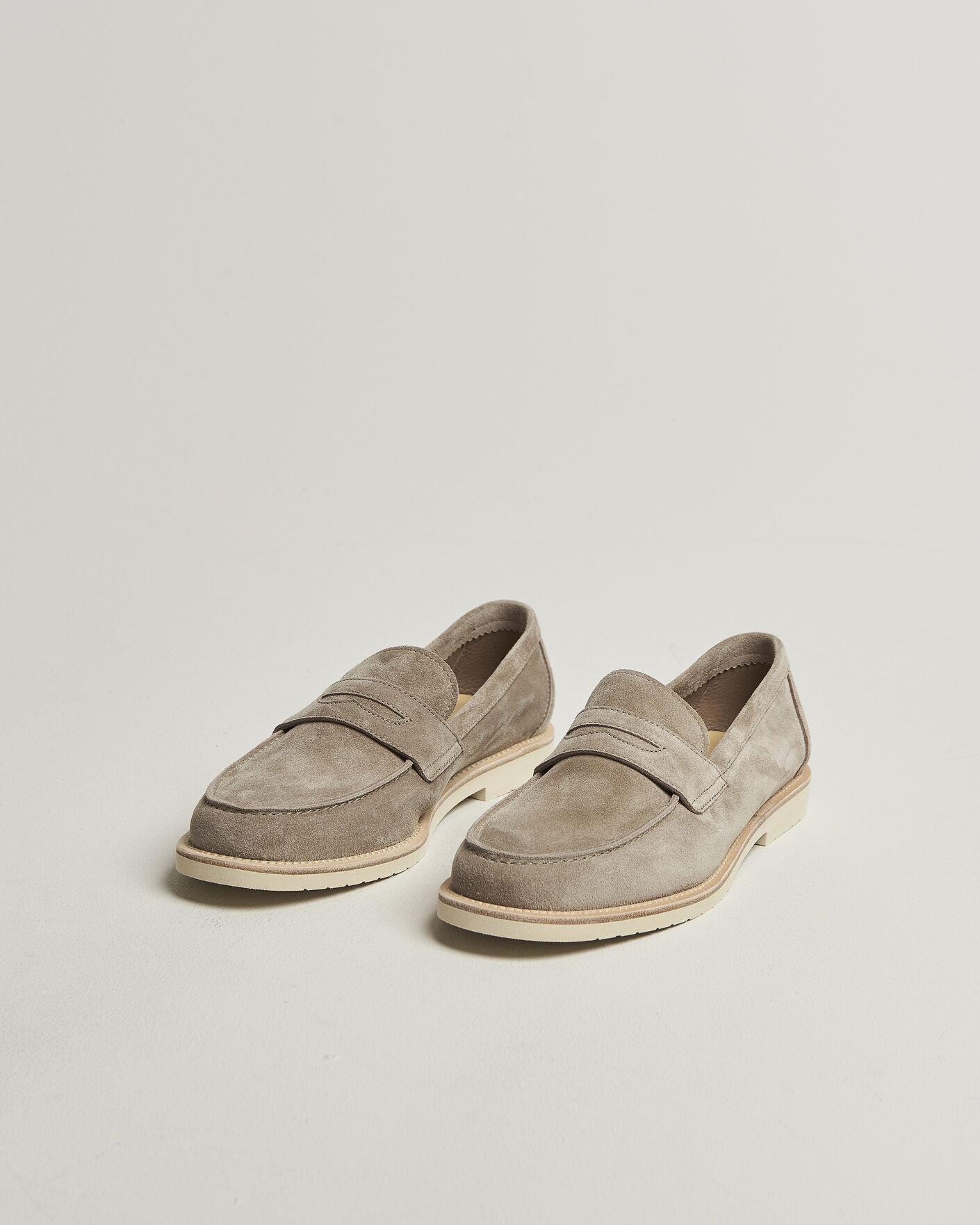 Hombres | Mocasines | Brunello Cucinelli | Light Penny Loafers Beige Suede