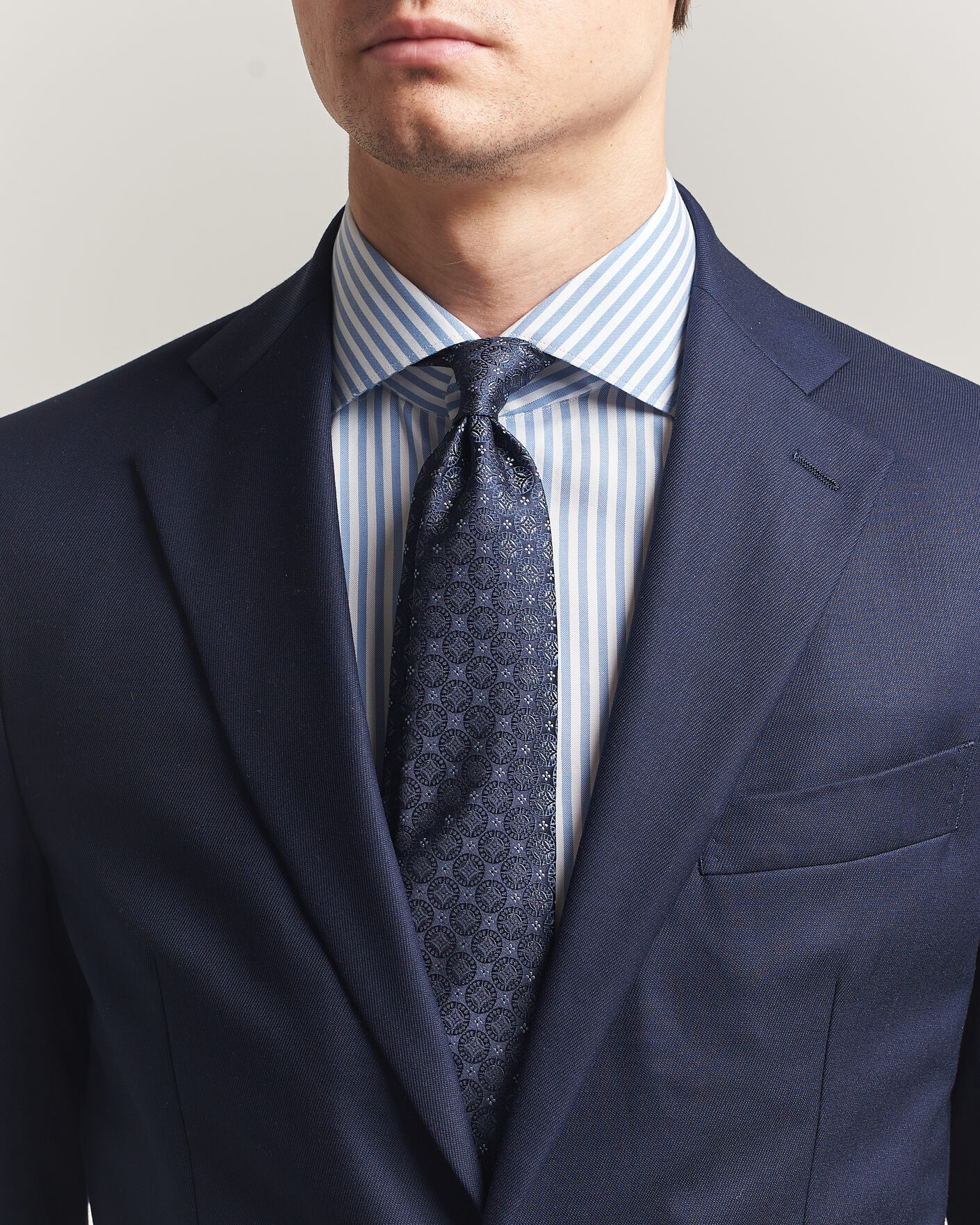 Hombres | Corbatas | Brunello Cucinelli | Jacquard Silk Tie Navy