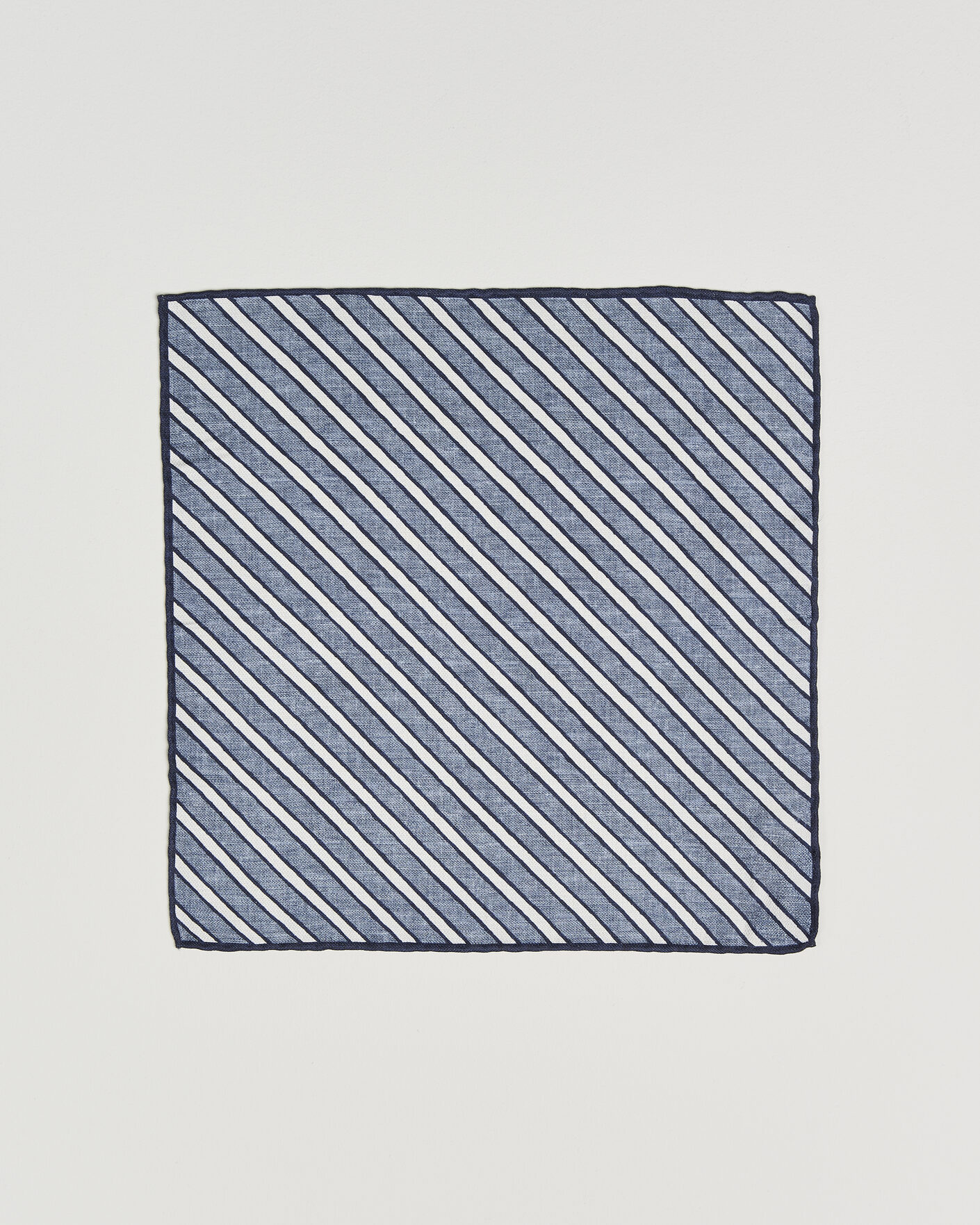 Hombres | Pañuelos de bolsillo | Brunello Cucinelli | Striped Pocket Square Blue