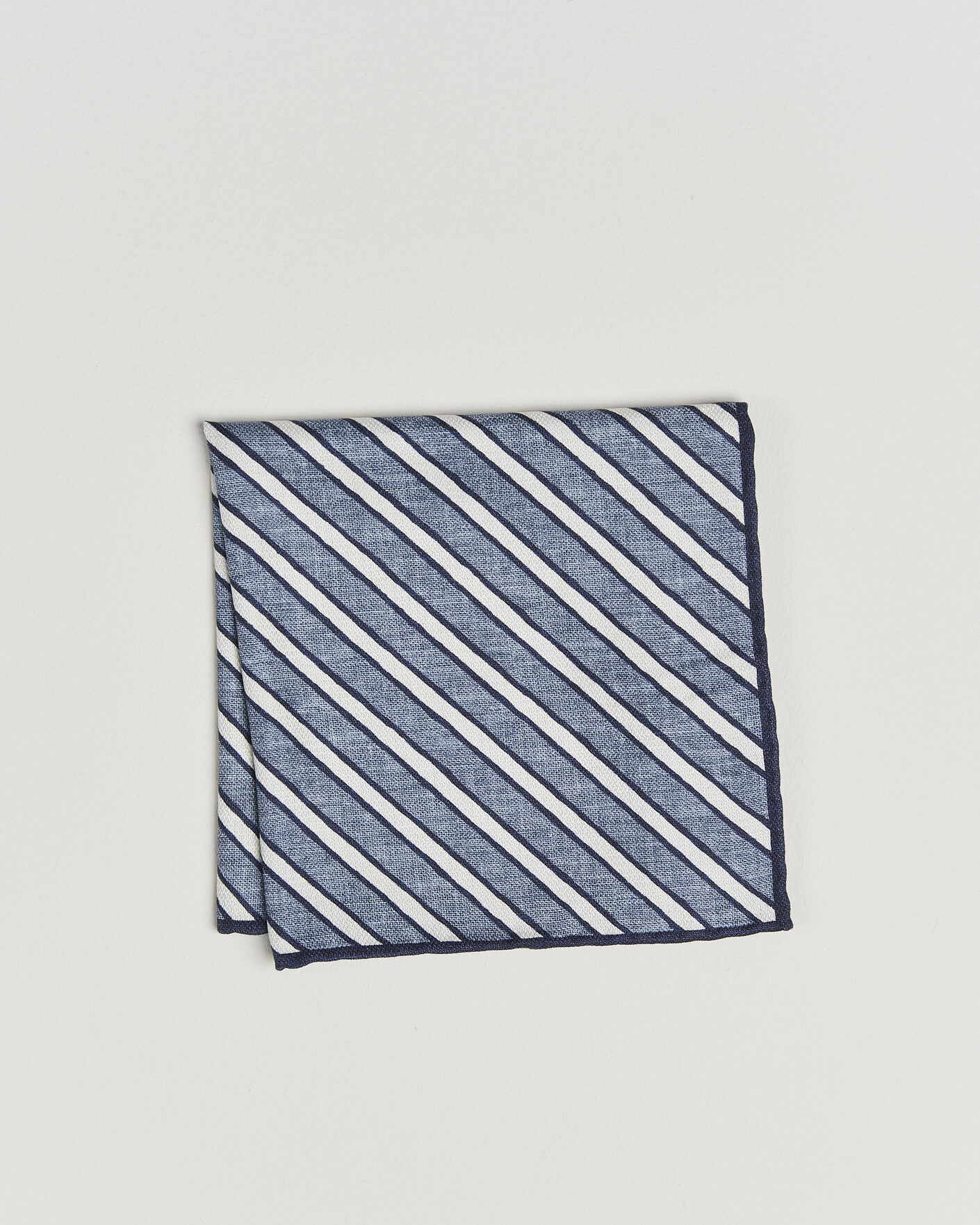 Hombres | Pañuelos de bolsillo | Brunello Cucinelli | Striped Pocket Square Blue