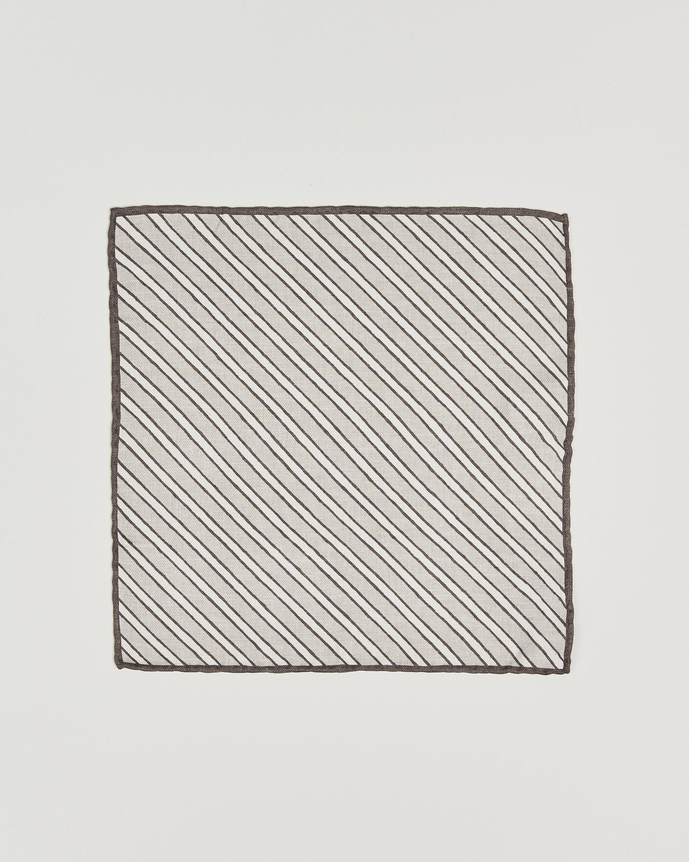 Hombres | Pañuelos de bolsillo | Brunello Cucinelli | Striped Pocket Square Brown