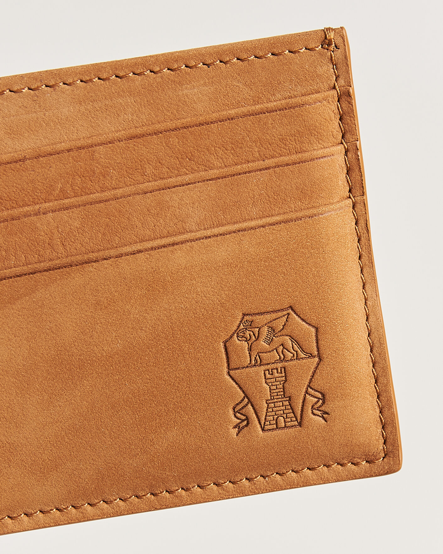 Hombres | Billeteras | Brunello Cucinelli | Nubuck Wallet Card Holder Cognac