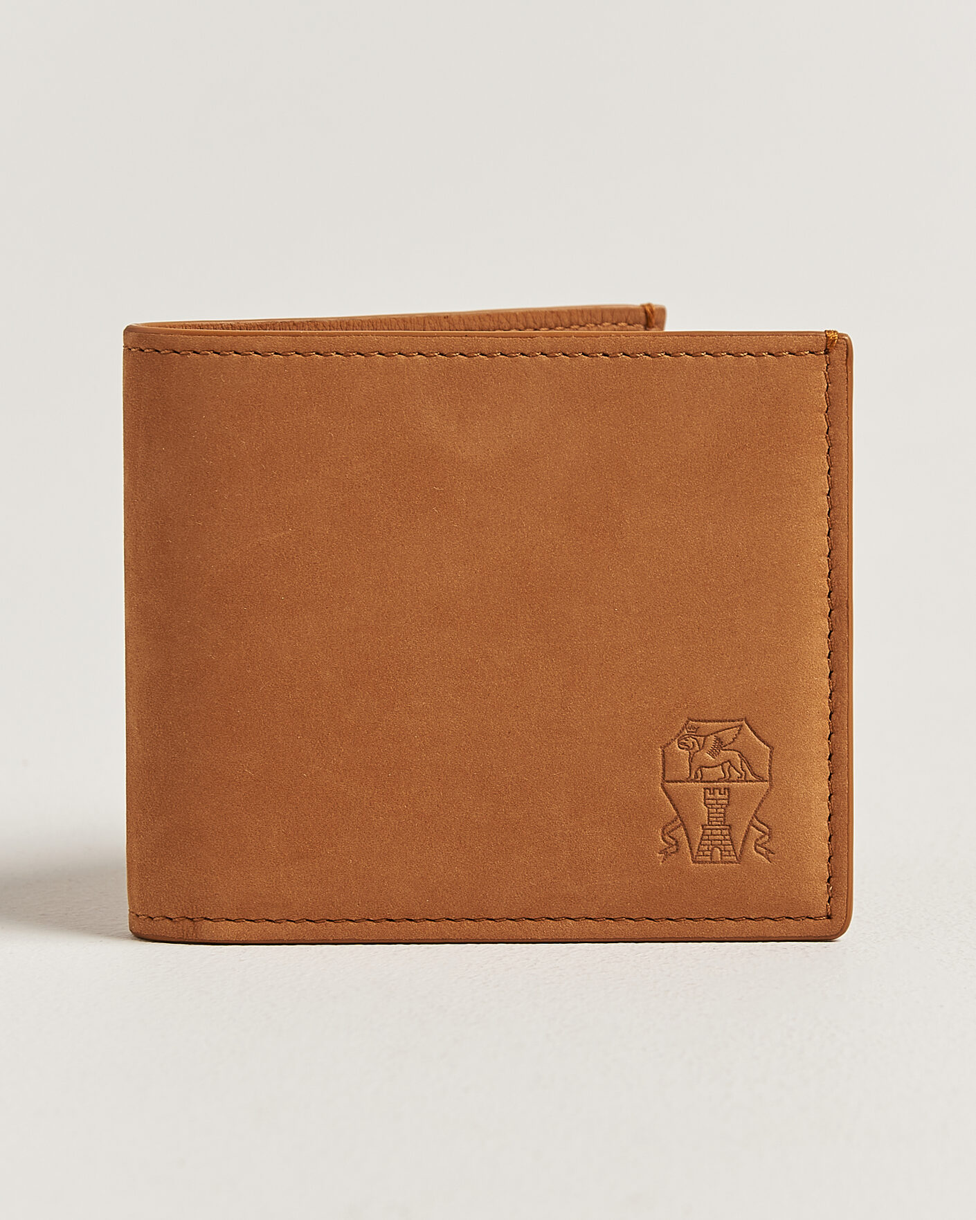 Hombres | Billeteras | Brunello Cucinelli | Nubuck Leather Wallet Cognac