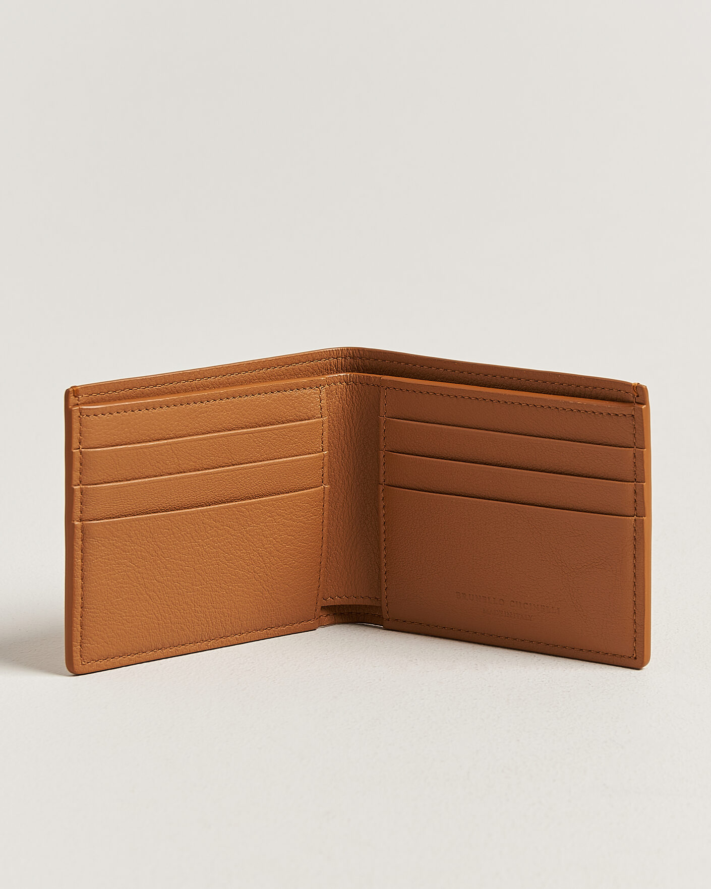 Hombres | Billeteras | Brunello Cucinelli | Nubuck Leather Wallet Cognac