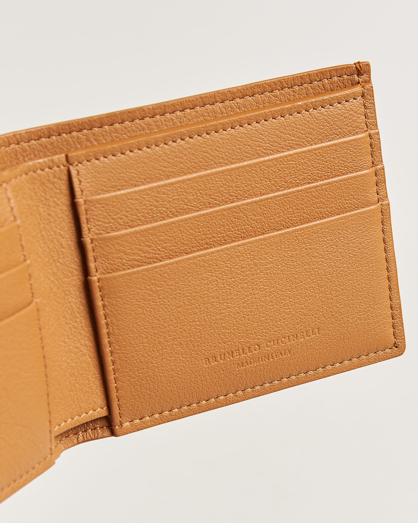 Hombres | Billeteras | Brunello Cucinelli | Nubuck Leather Wallet Cognac