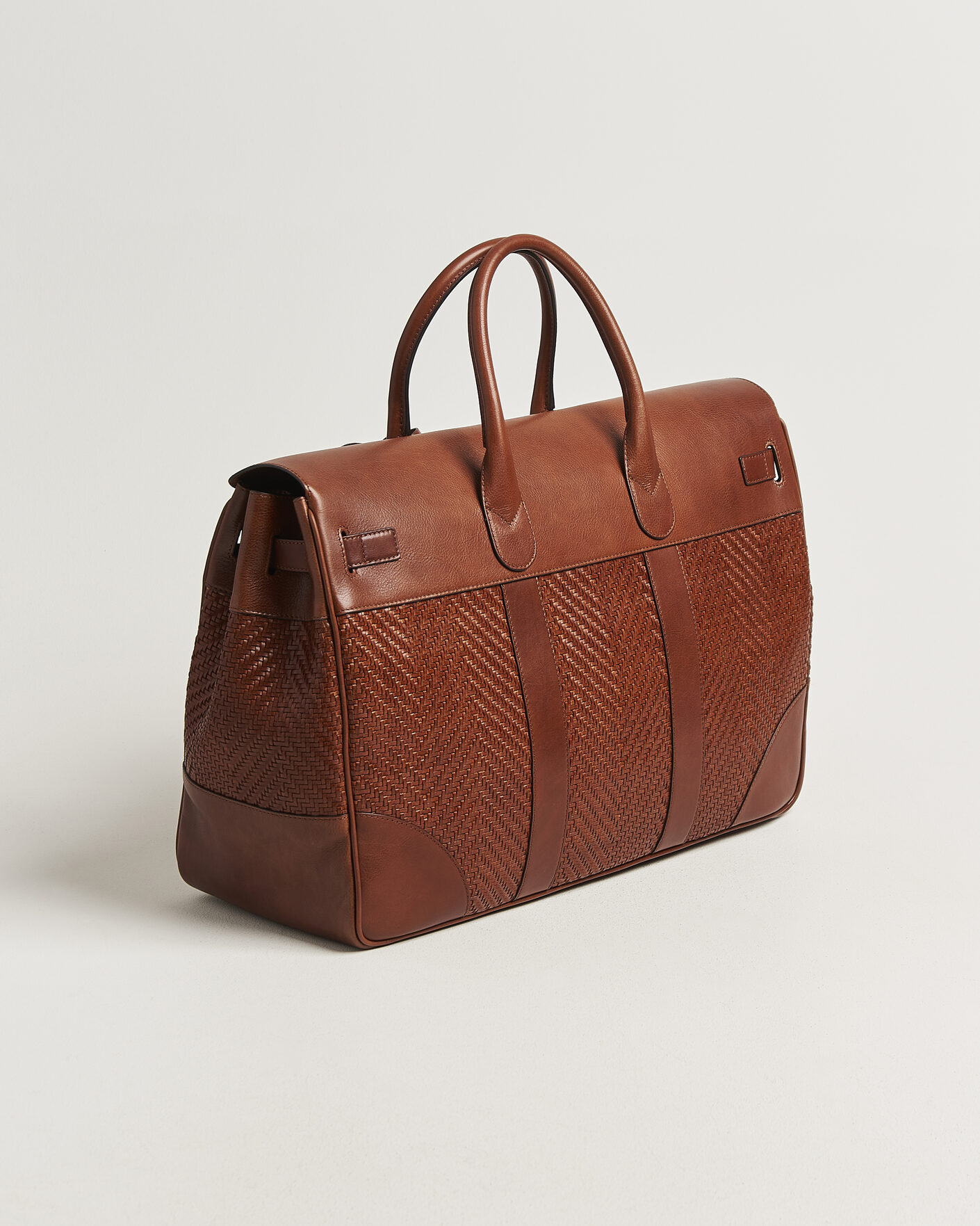 Hombres | Bolsos | Brunello Cucinelli | Woven Leather Duffle Bag Burnished Calf