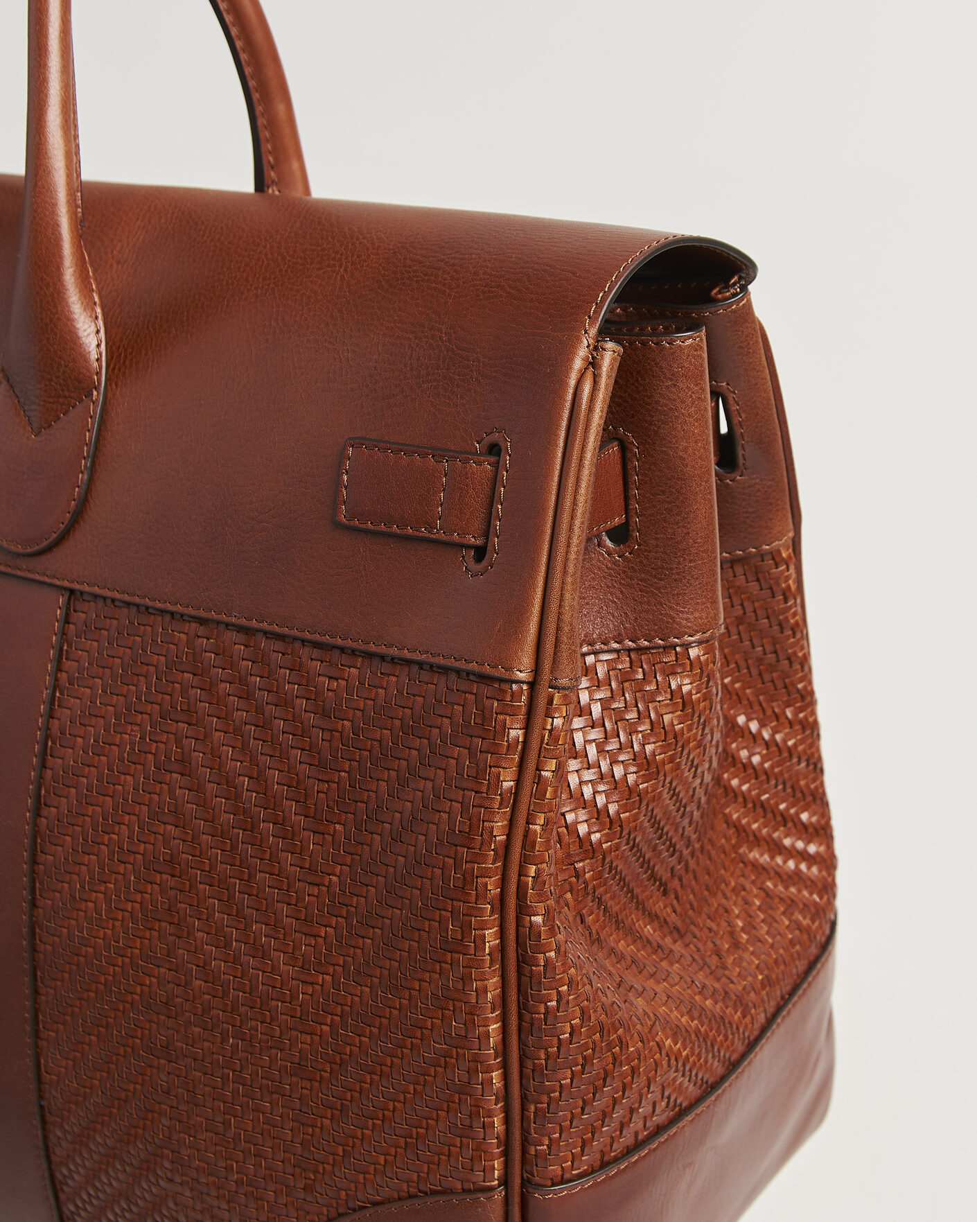 Hombres | Bolsos | Brunello Cucinelli | Woven Leather Duffle Bag Burnished Calf
