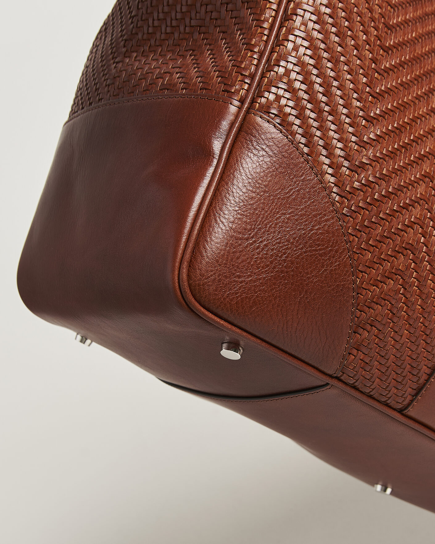 Hombres | Bolsos | Brunello Cucinelli | Woven Leather Duffle Bag Burnished Calf