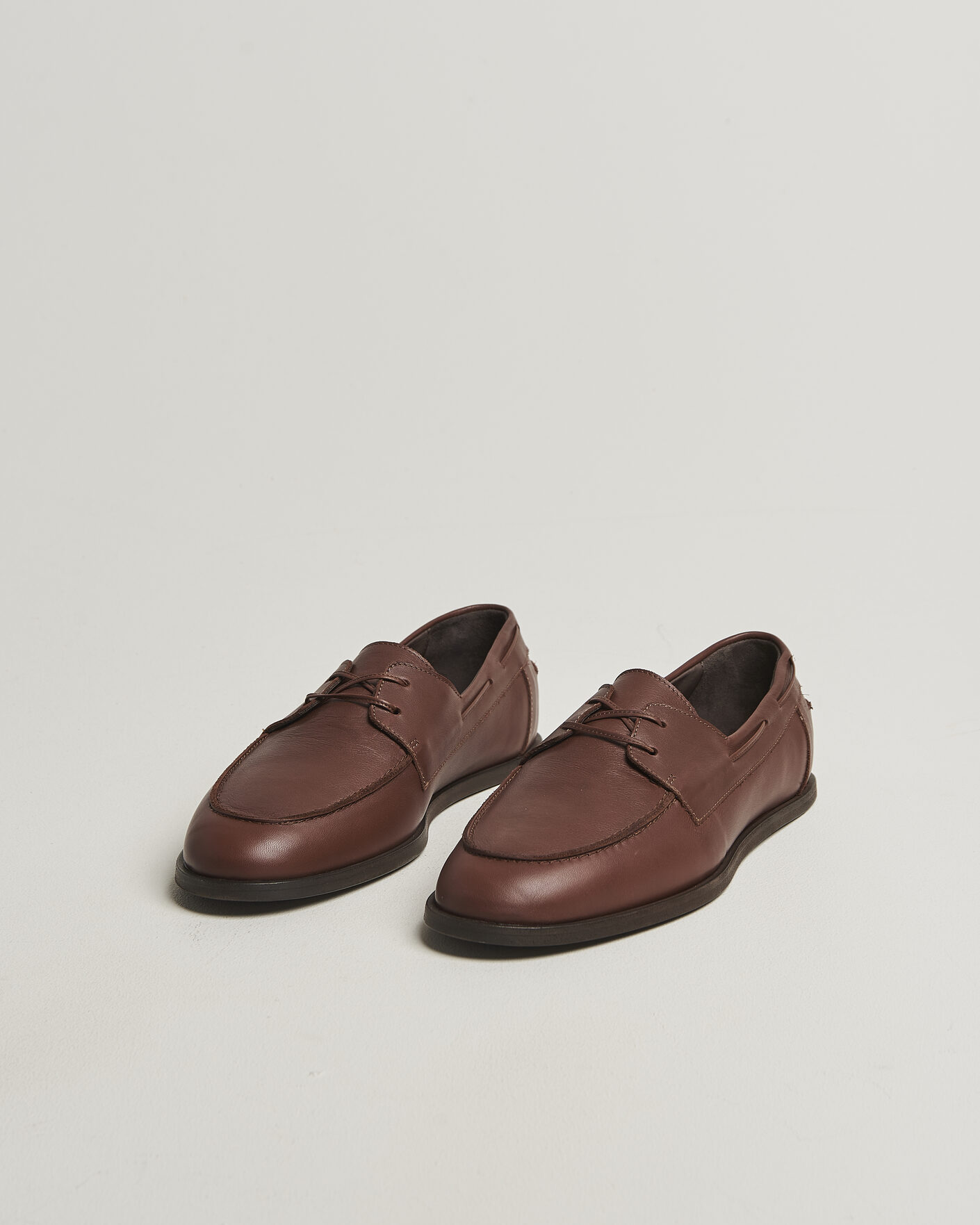 Hombres | Zapatos náuticos | Lardini | Orfeo Leather Boat Shoe Brown