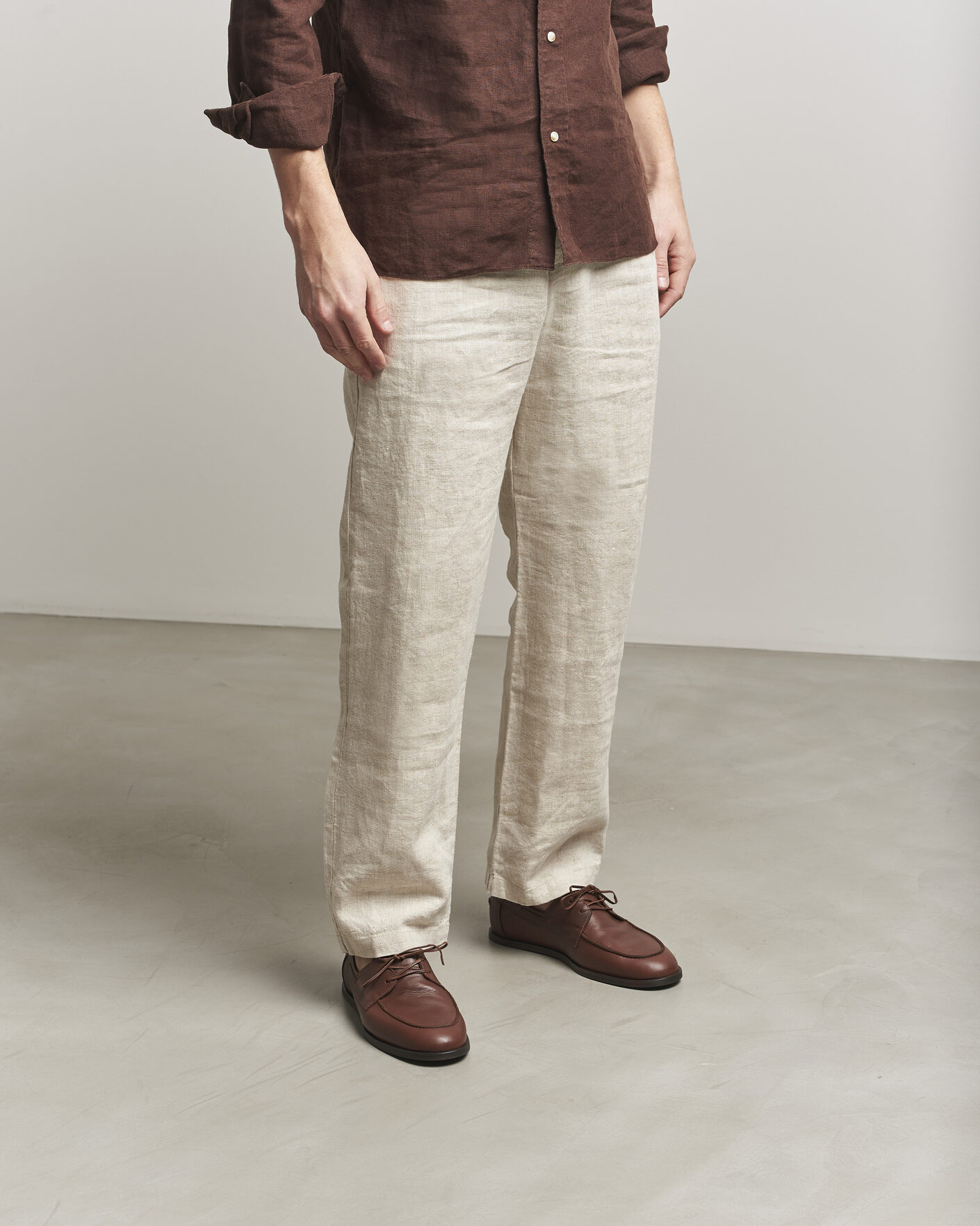 Hombres | Zapatos náuticos | Lardini | Orfeo Leather Boat Shoe Brown