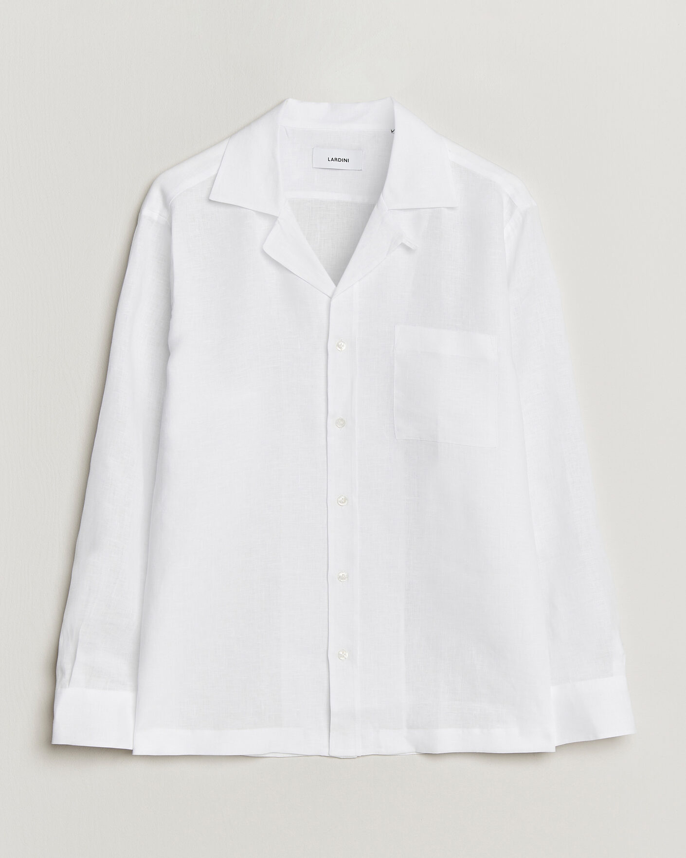 Hombres | Camisas | Lardini | Paul Linen Resort Shirt White