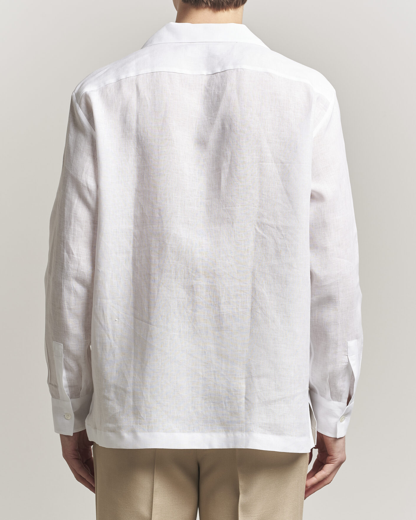 Hombres | Camisas | Lardini | Paul Linen Resort Shirt White