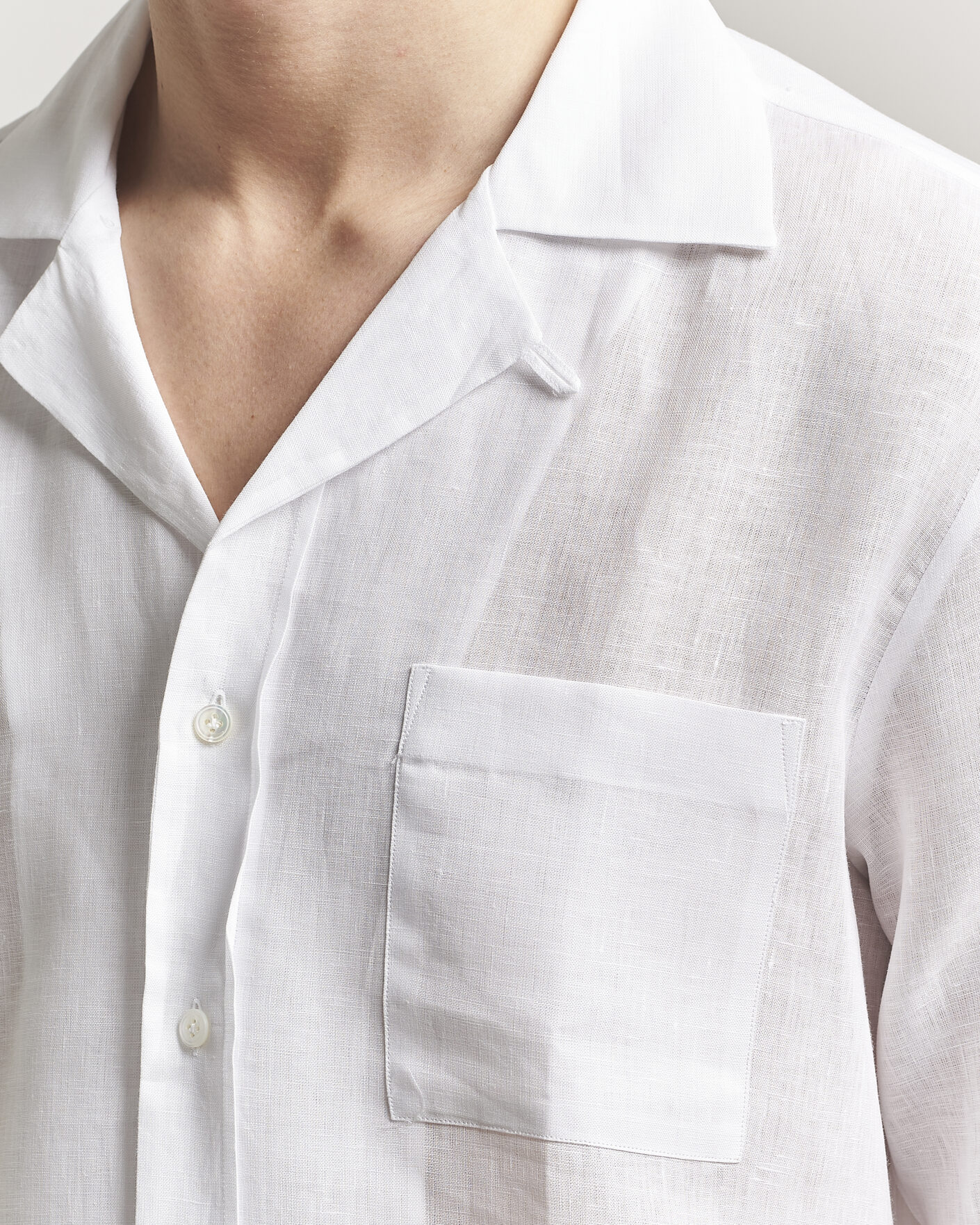Hombres | Camisas | Lardini | Paul Linen Resort Shirt White