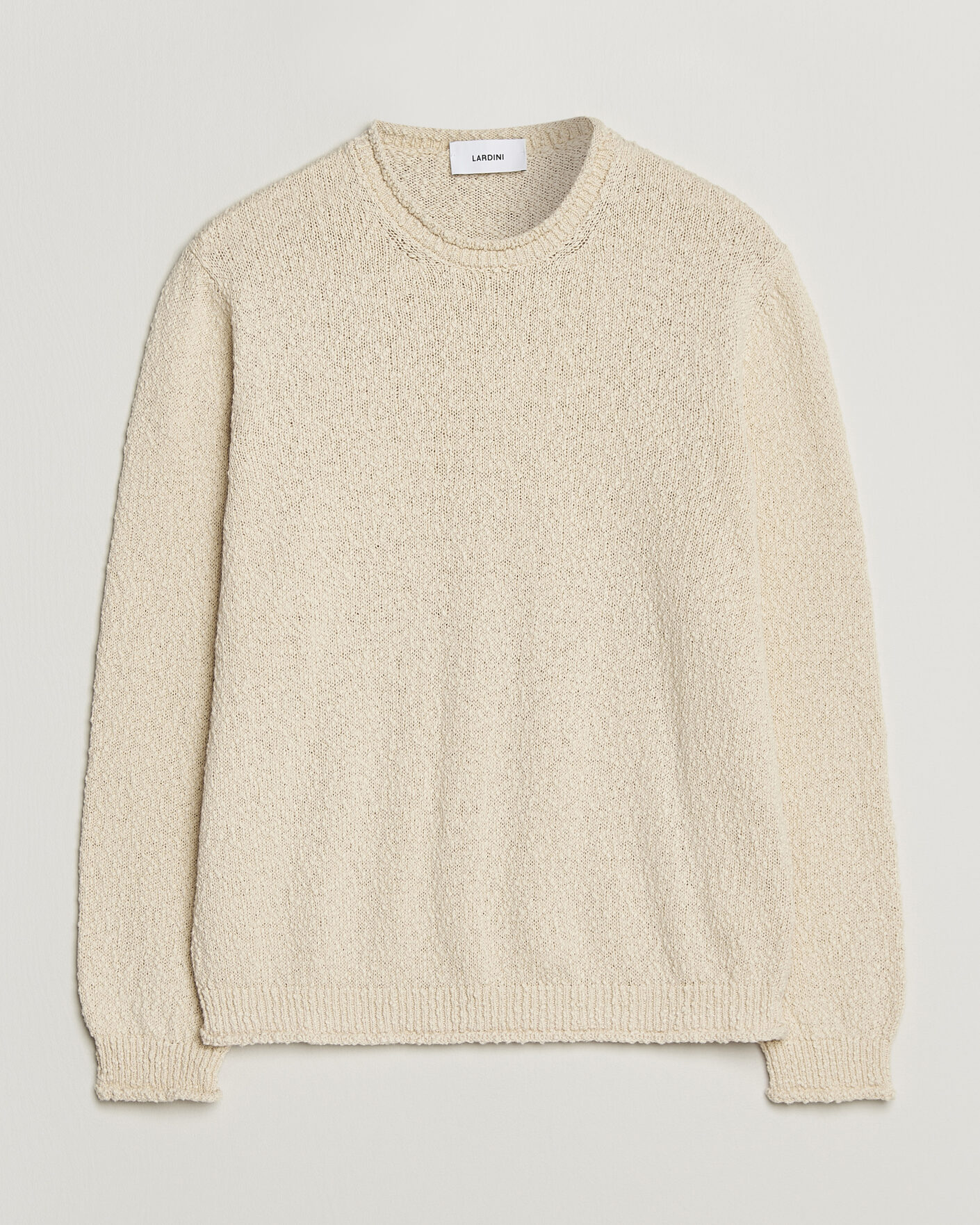 Hombres | Jerséis y prendas de punto | Lardini | Organic Cotton Crew Neck Natural