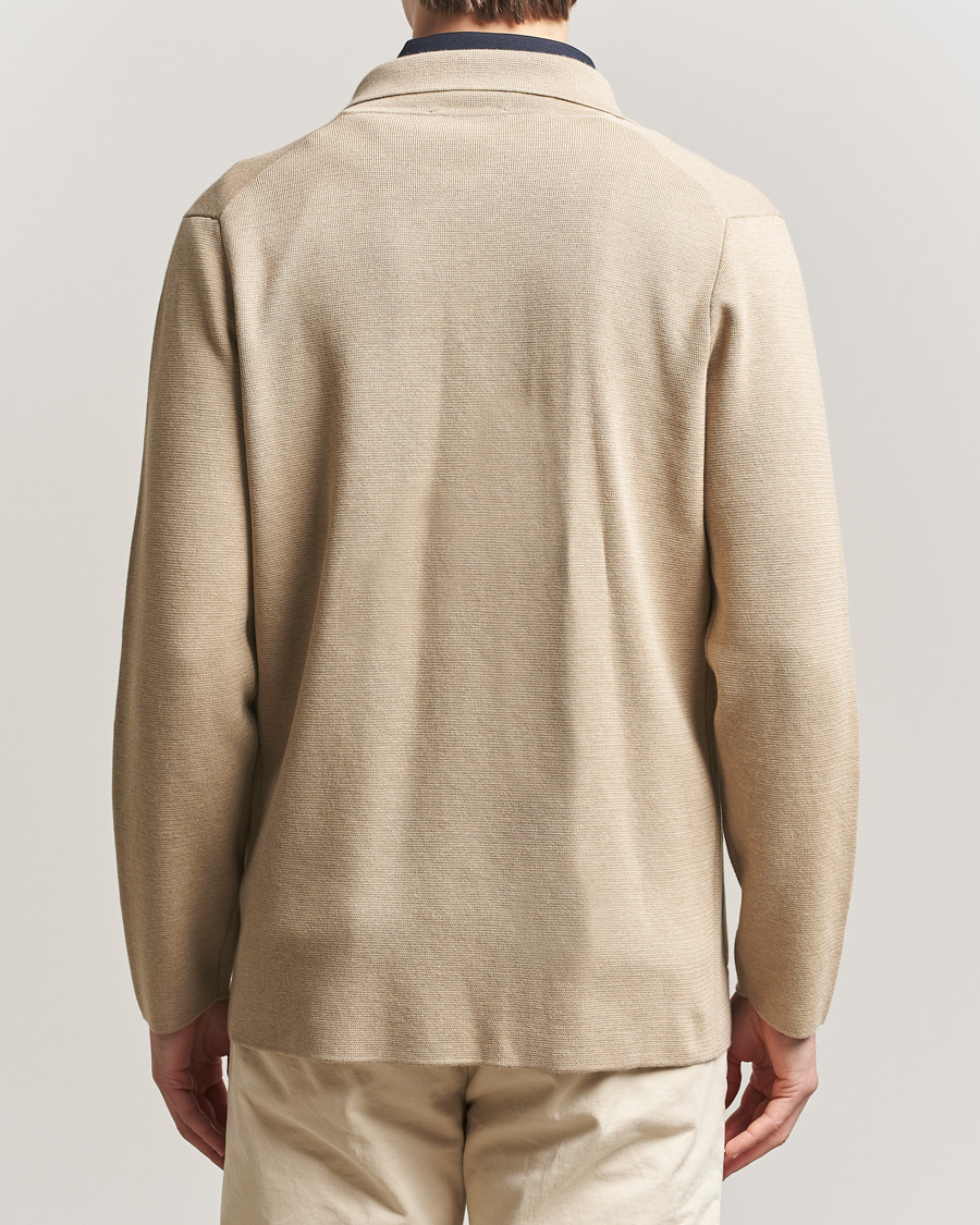 Hombres | Blazers | Lardini | Knitted Cotton Blazer Beige