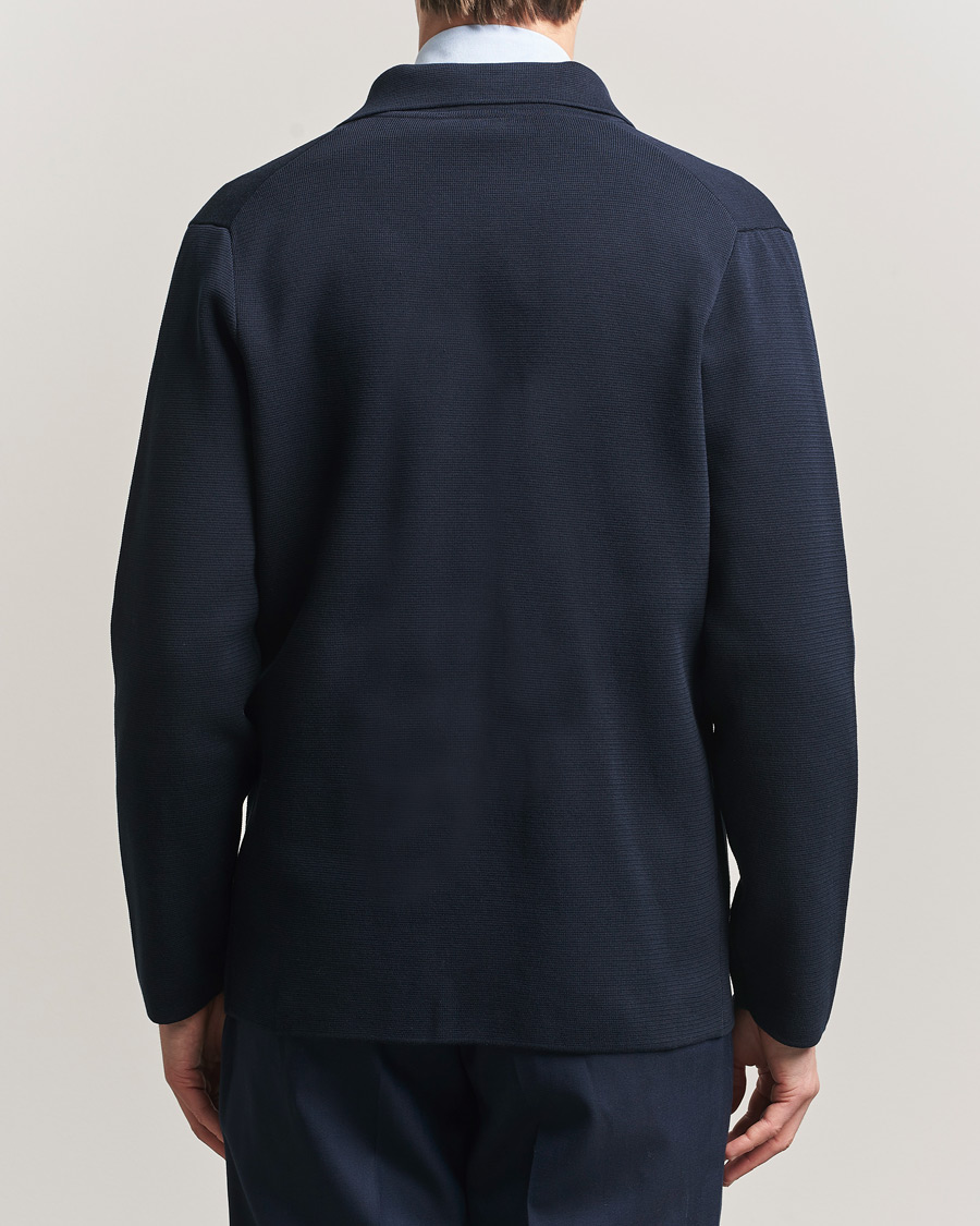 Hombres | Blazers | Lardini | Knitted Cotton Blazer Navy