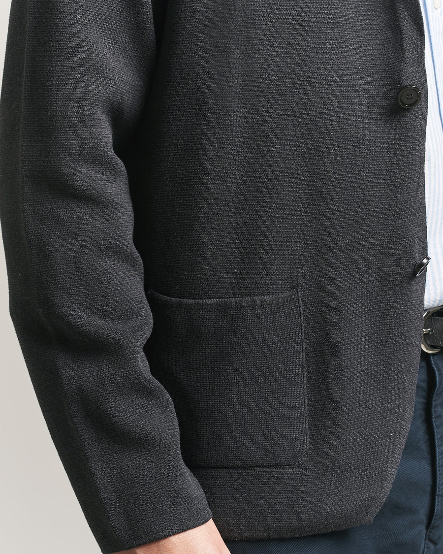 Hombres | Blazers | Lardini | Knitted Cotton Blazer Grey