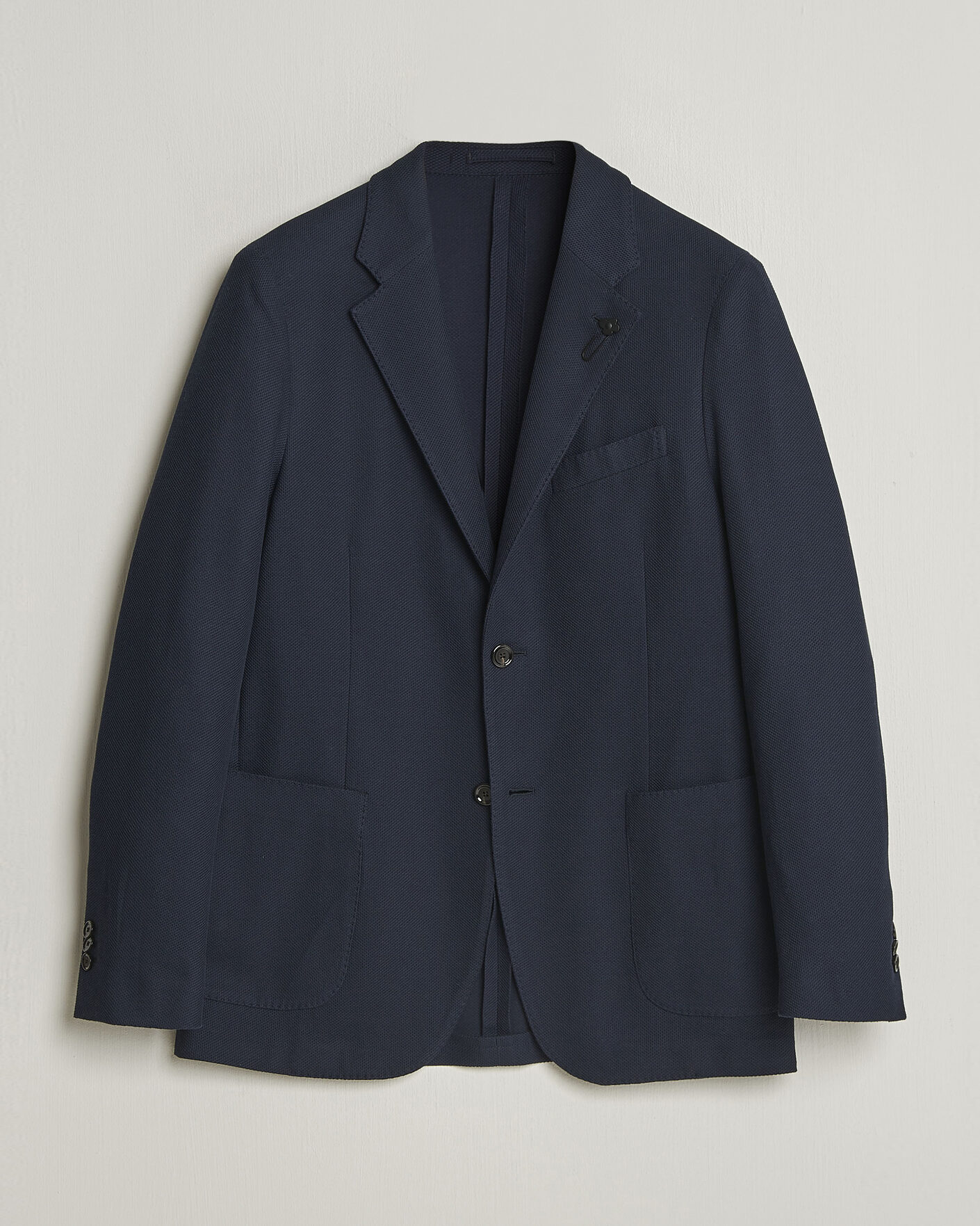 Hombres | Blazers | Lardini | Loro Piana Jersey Piquet Cotton Blazer Navy