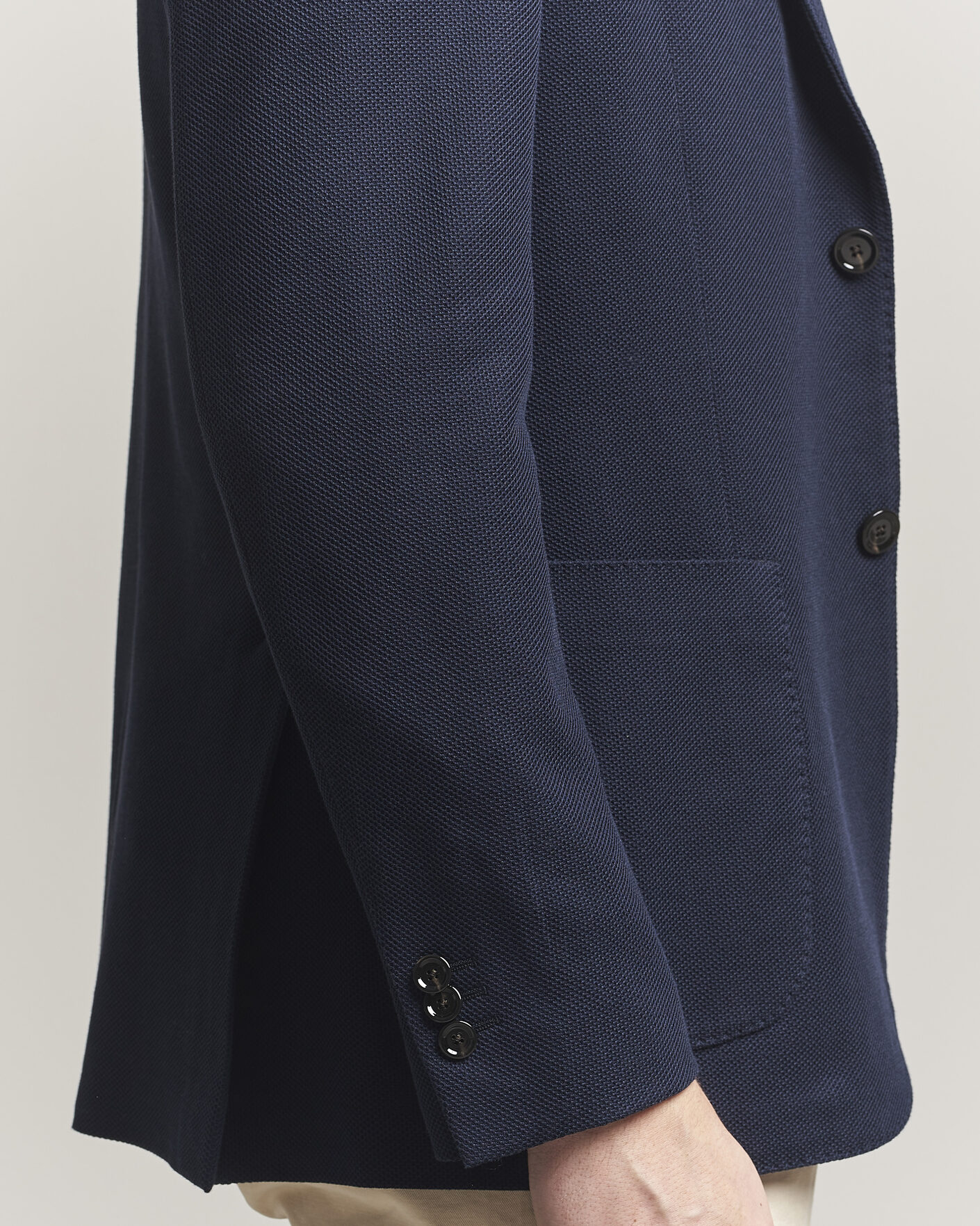 Hombres | Blazers | Lardini | Loro Piana Jersey Piquet Cotton Blazer Navy