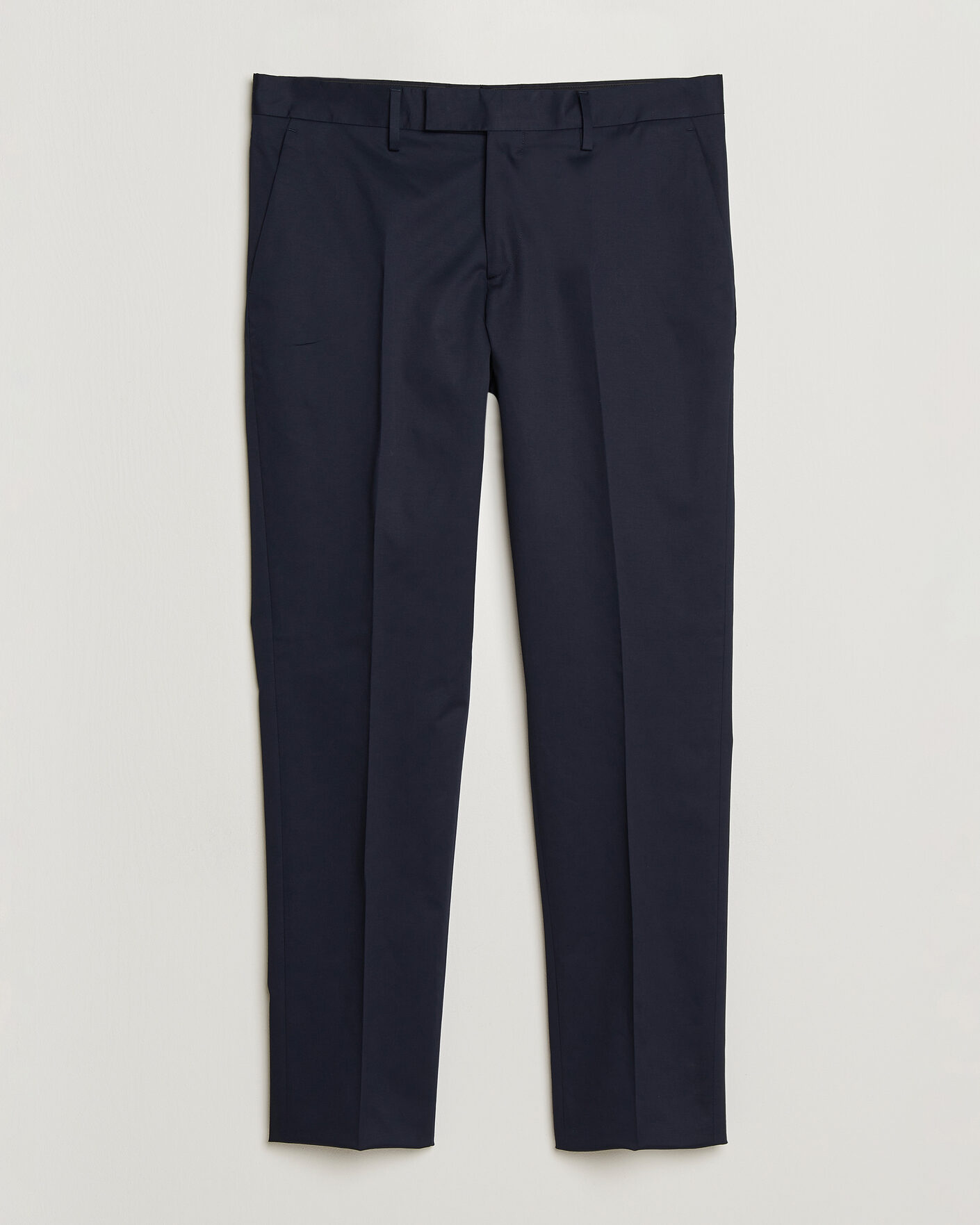 Hombres | Pantalones | Lardini | Lyon Cotton Twill Stretch Trousers Navy