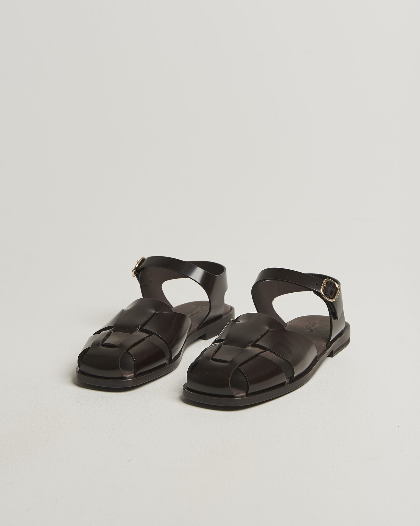 Hombres | Sandalias y chanclas | Lardini | Marcel Leather Sandal Dark Brown