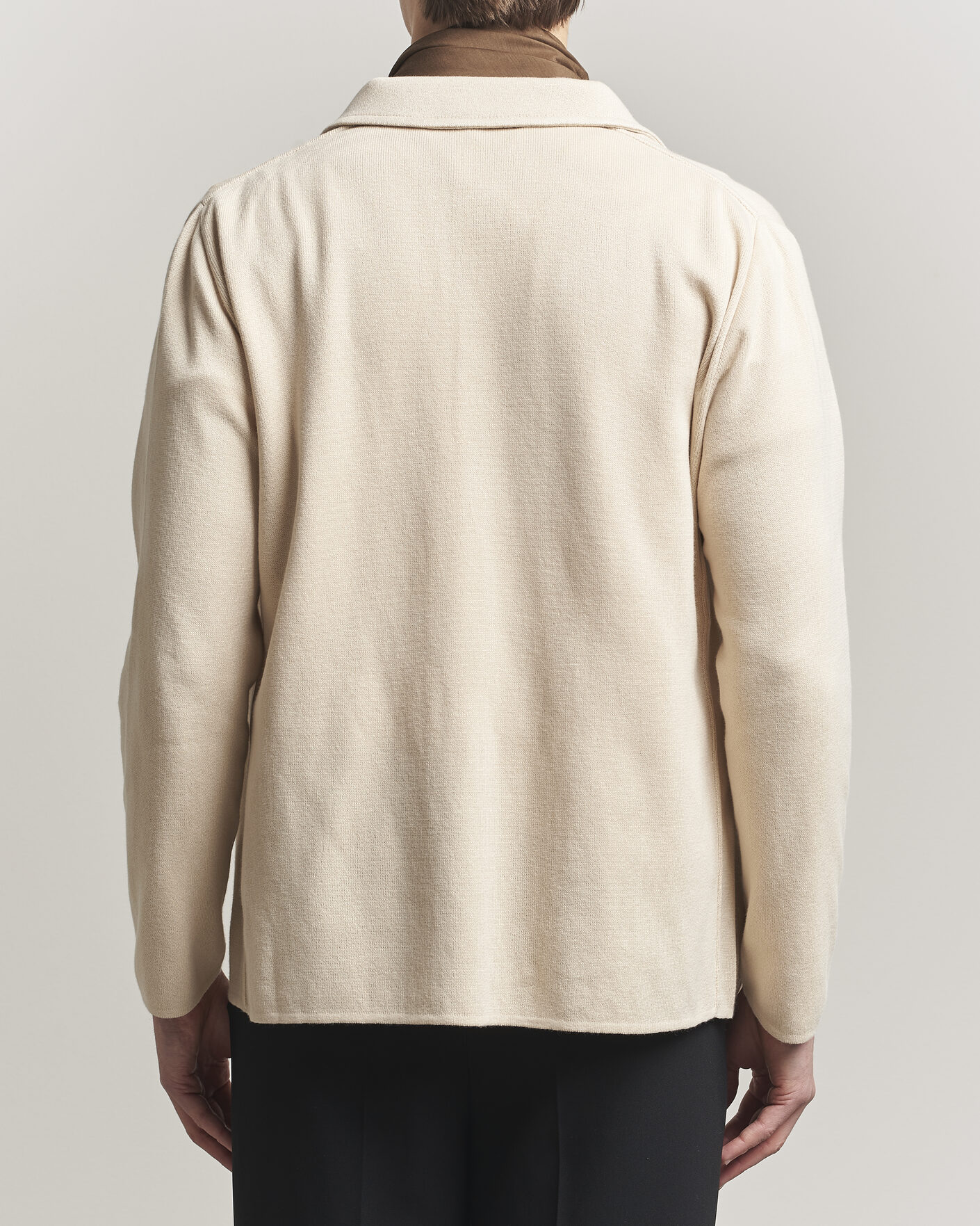 Hombres | Abrigos y chaquetas | Lardini | Knitted Cotton Pocket Shirt Jacket Beige