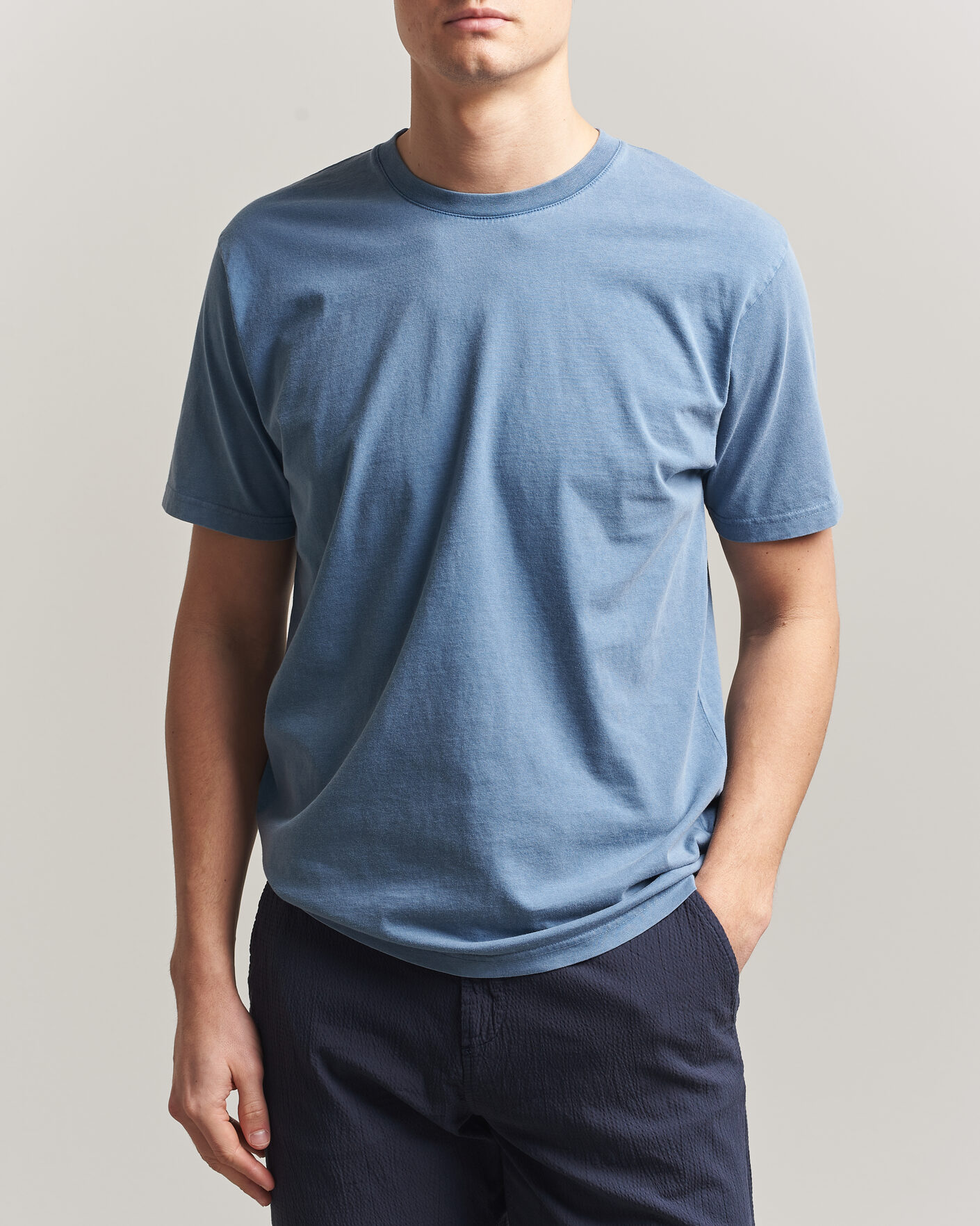 Hombres | Camisetas | Colorful Standard | Classic Organic T-Shirt Faded Indigo