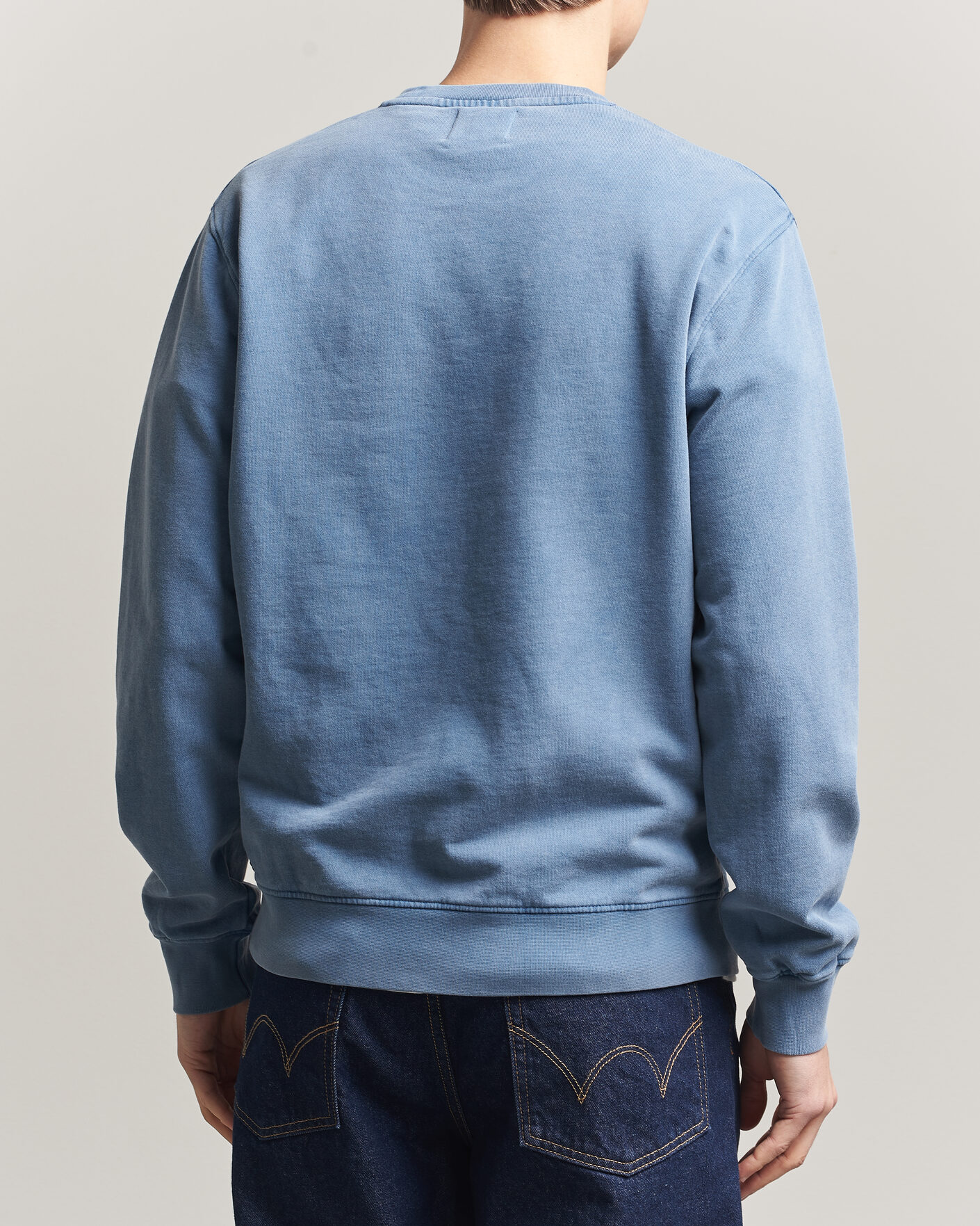 Hombres | Jerséis y prendas de punto | Colorful Standard | Classic Organic Crew Neck Sweat Faded Indigo