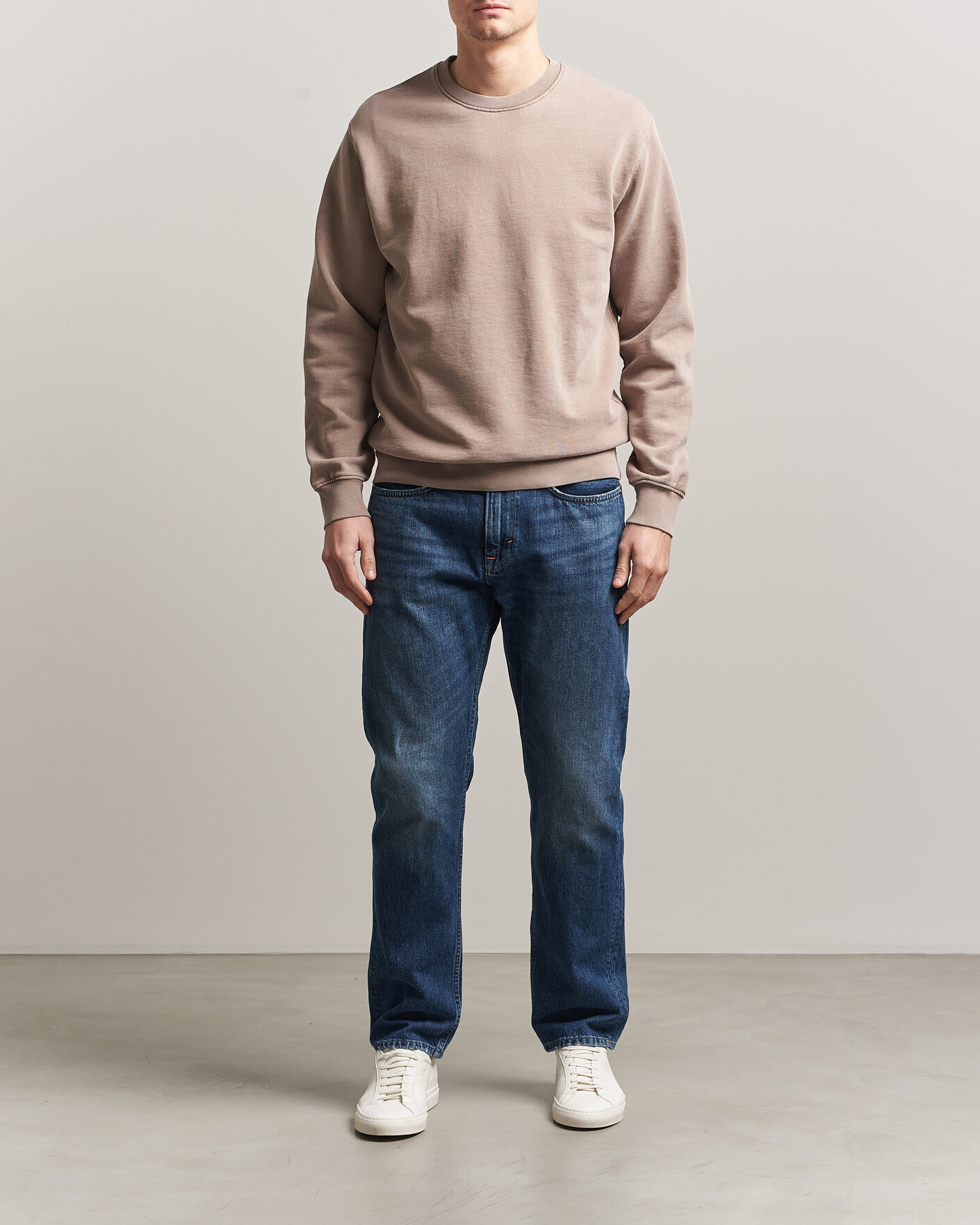 Hombres | Jerséis y prendas de punto | Colorful Standard | Classic Organic Crew Neck Sweat Faded Khaki