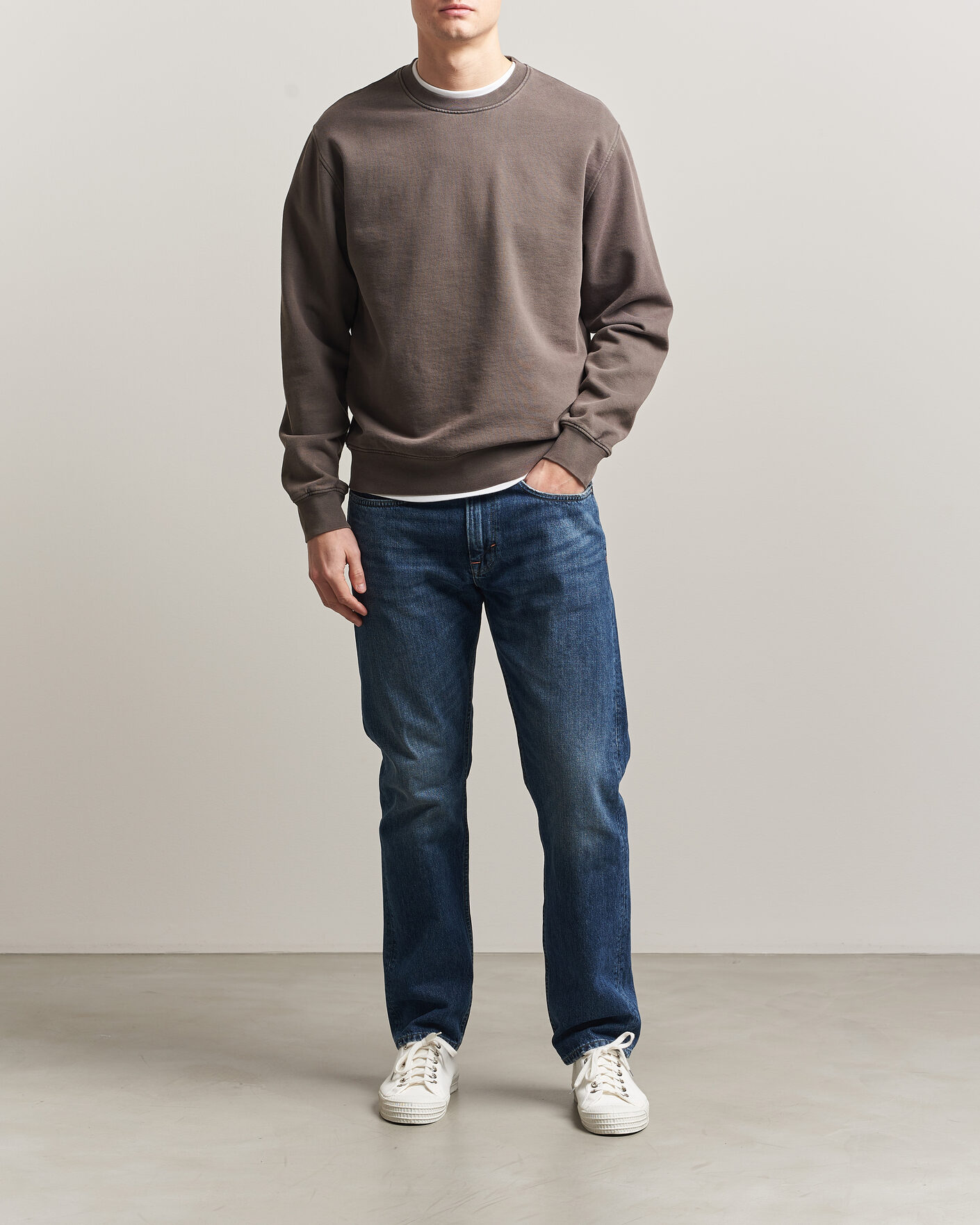 Hombres | Jerséis y prendas de punto | Colorful Standard | Classic Organic Crew Neck Sweat Fade Mud