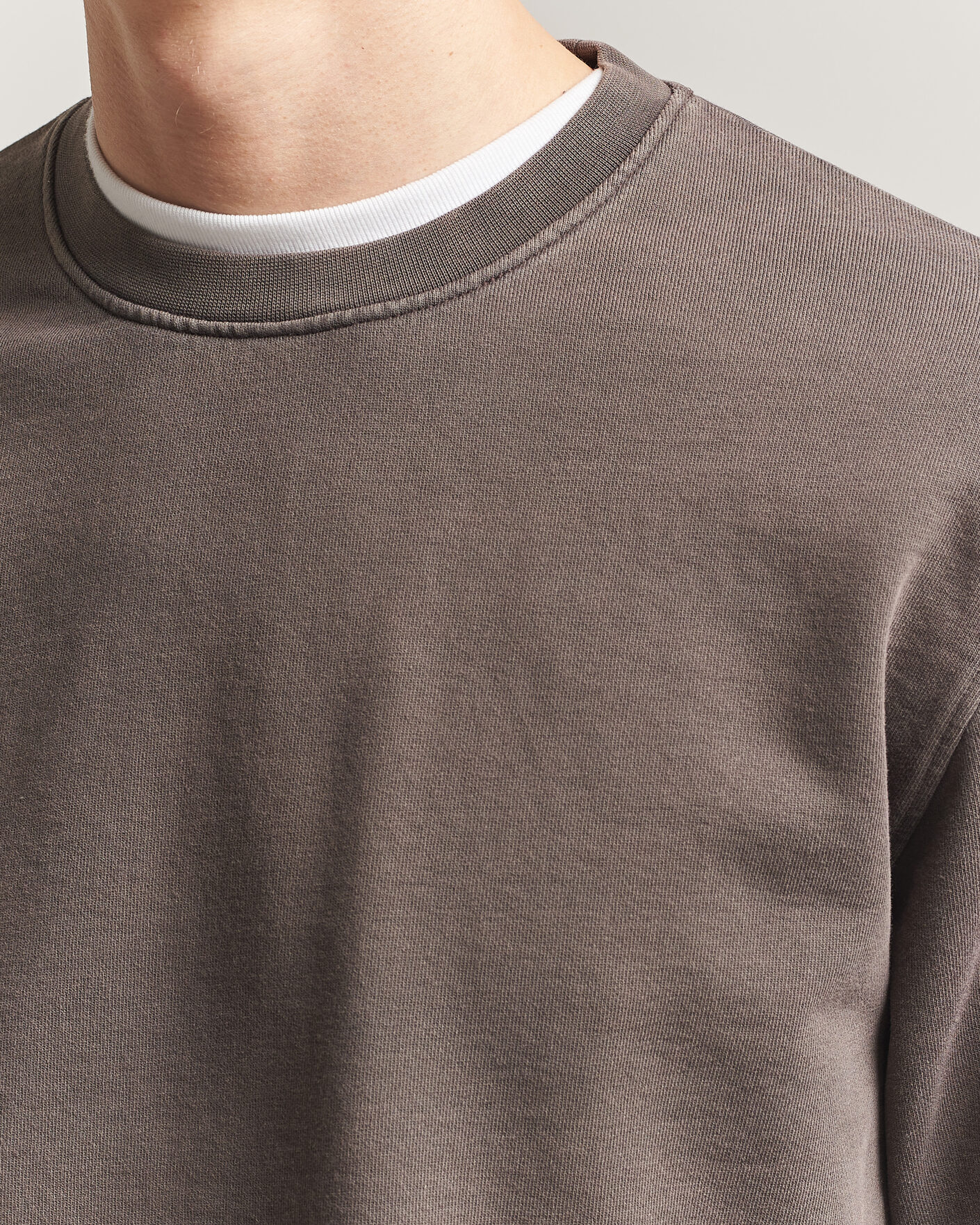 Hombres | Jerséis y prendas de punto | Colorful Standard | Classic Organic Crew Neck Sweat Fade Mud