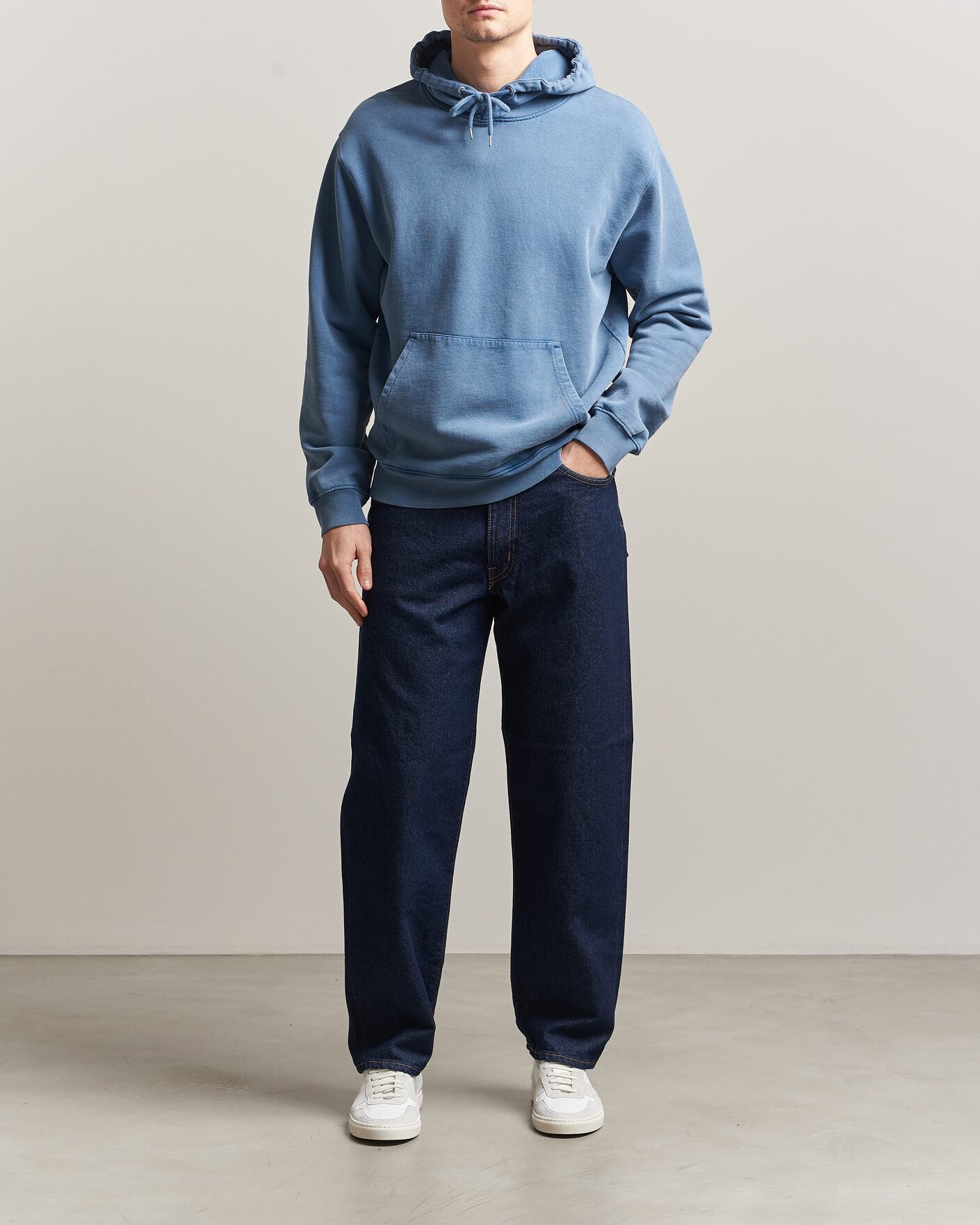Hombres | Jerséis y prendas de punto | Colorful Standard | Classic Organic Hood Faded Indigo