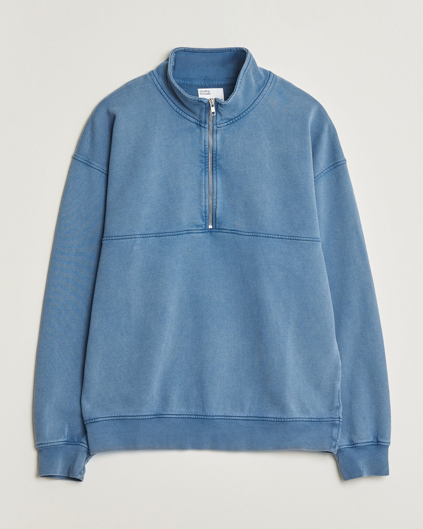 Hombres | Jerséis y prendas de punto | Colorful Standard | Classic Organic Half-Zip Faded Indigo