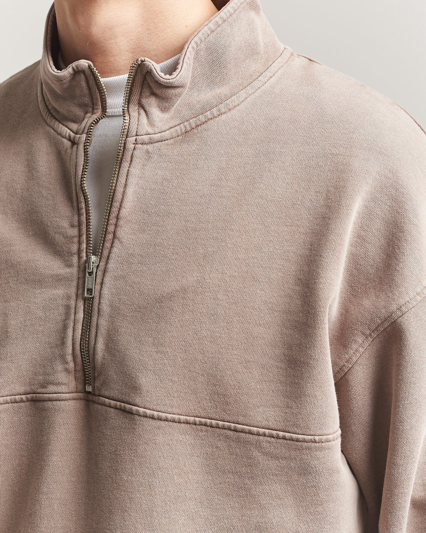 Hombres | Jerséis y prendas de punto | Colorful Standard | Classic Organic Half-Zip Faded Khaki