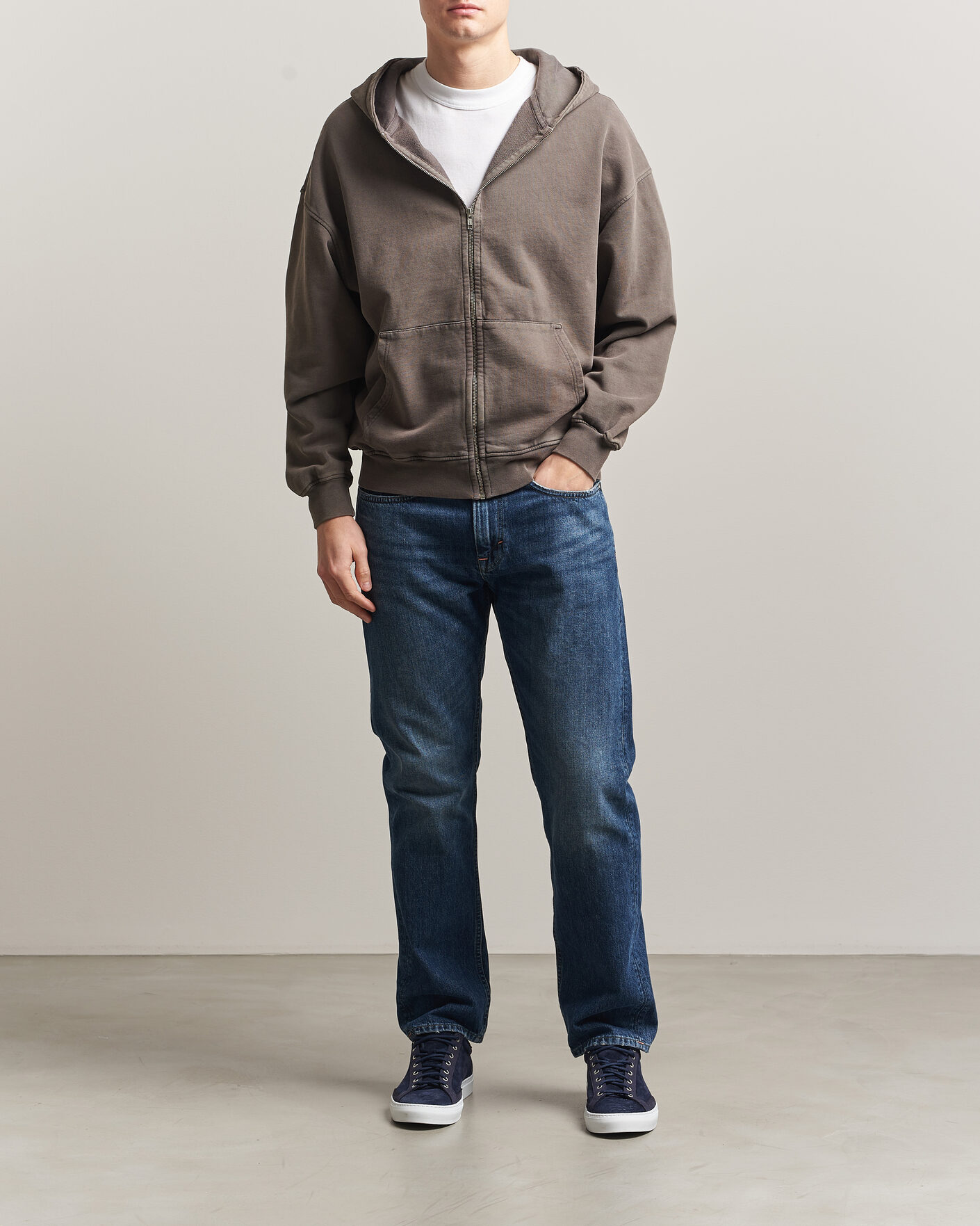 Hombres | Jerséis y prendas de punto | Colorful Standard | Classic Organic Full Zip Hoodie Faded Mud