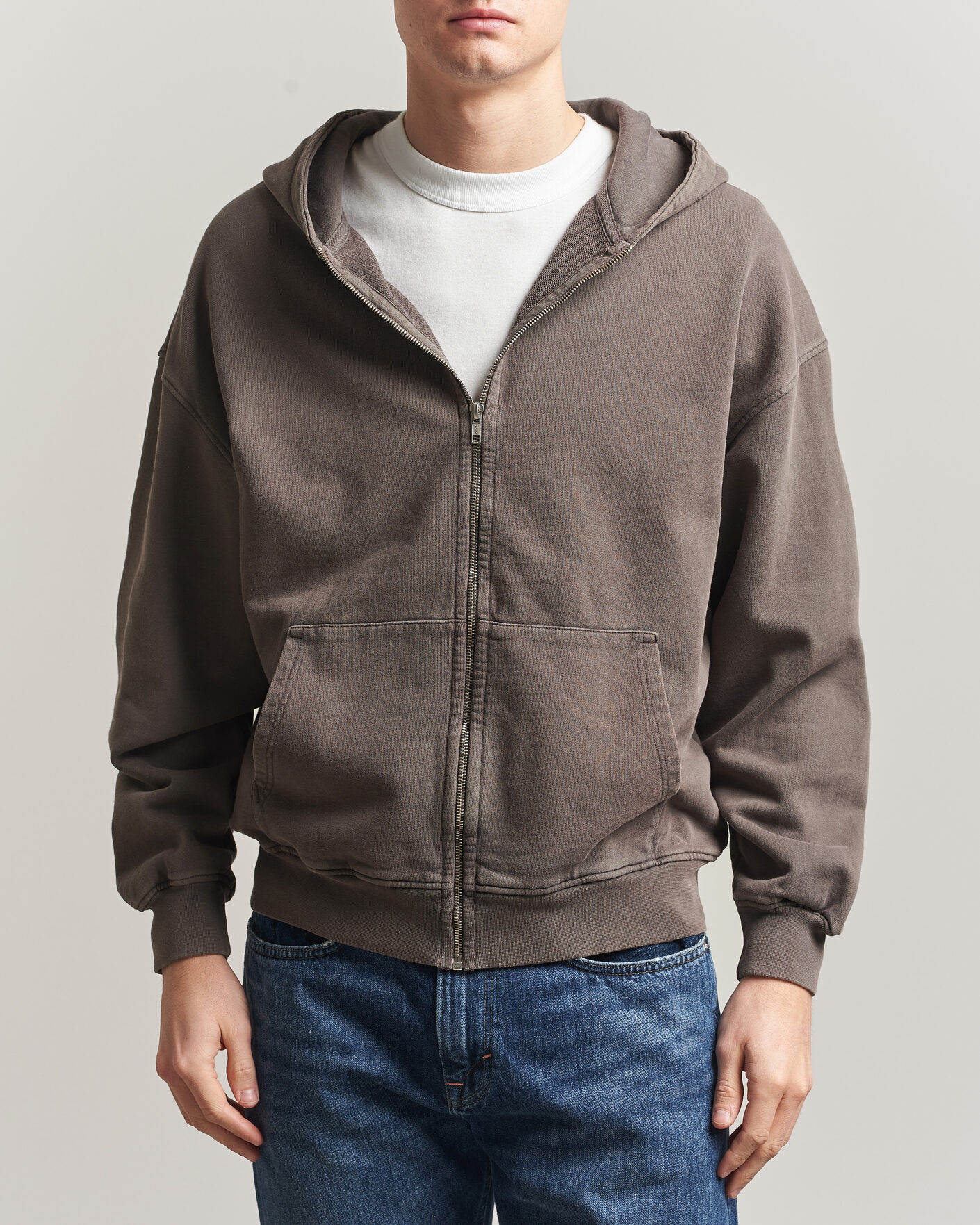 Hombres | Jerséis y prendas de punto | Colorful Standard | Classic Organic Full Zip Hoodie Faded Mud