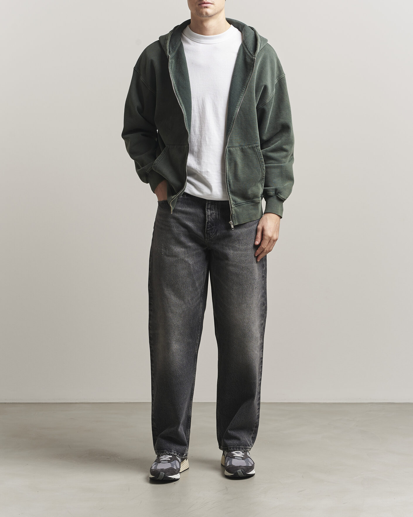 Hombres | Jerséis y prendas de punto | Colorful Standard | Classic Organic Full Zip Hoodie Midnight Forest