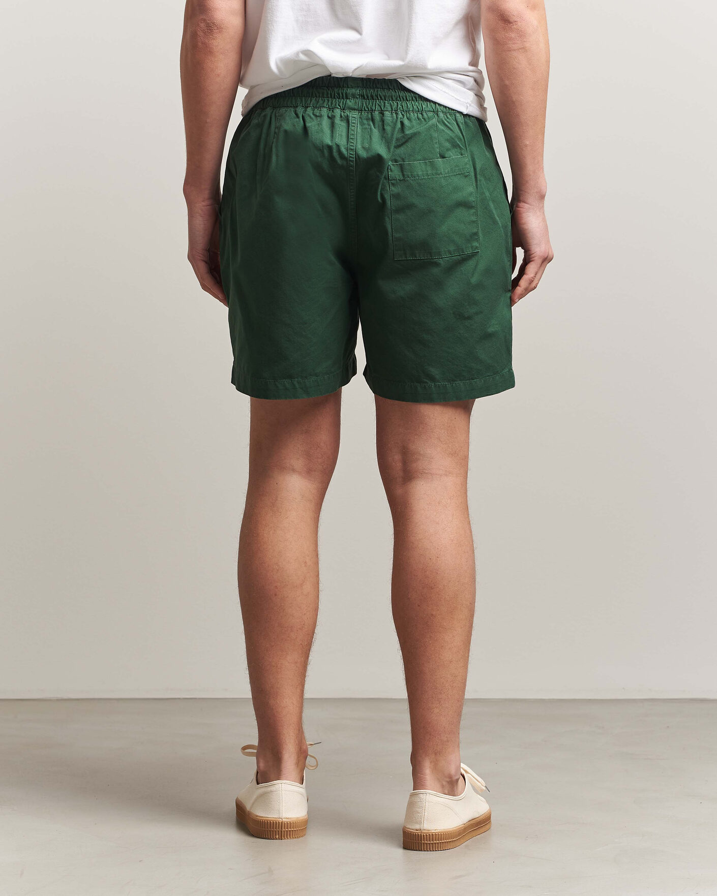 Hombres | Pantalones cortos | Colorful Standard | Classic Organic Twill Drawstring Shorts Emerald Green