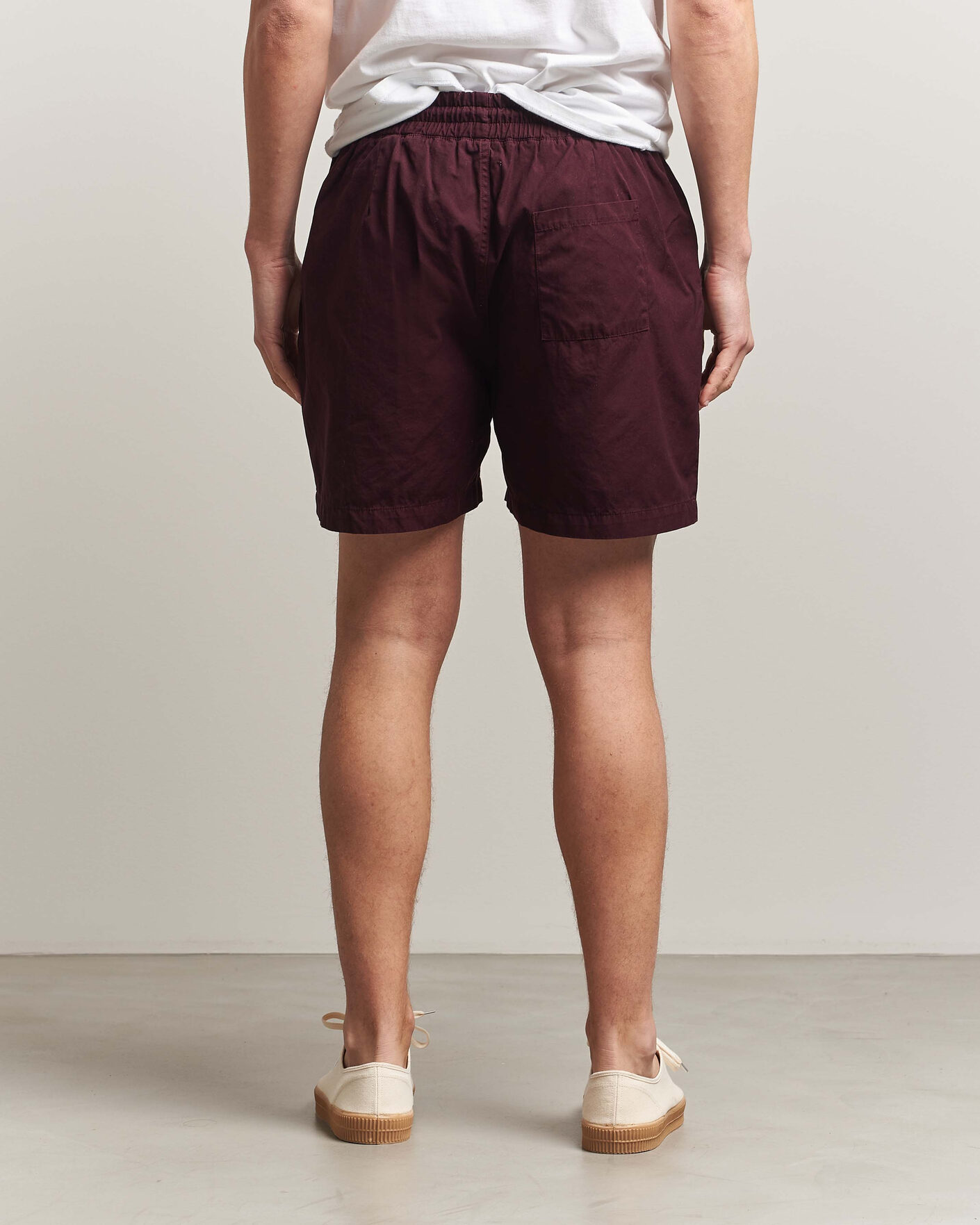 Hombres | Pantalones cortos | Colorful Standard | Classic Organic Twill Drawstring Shorts Oxblood Red
