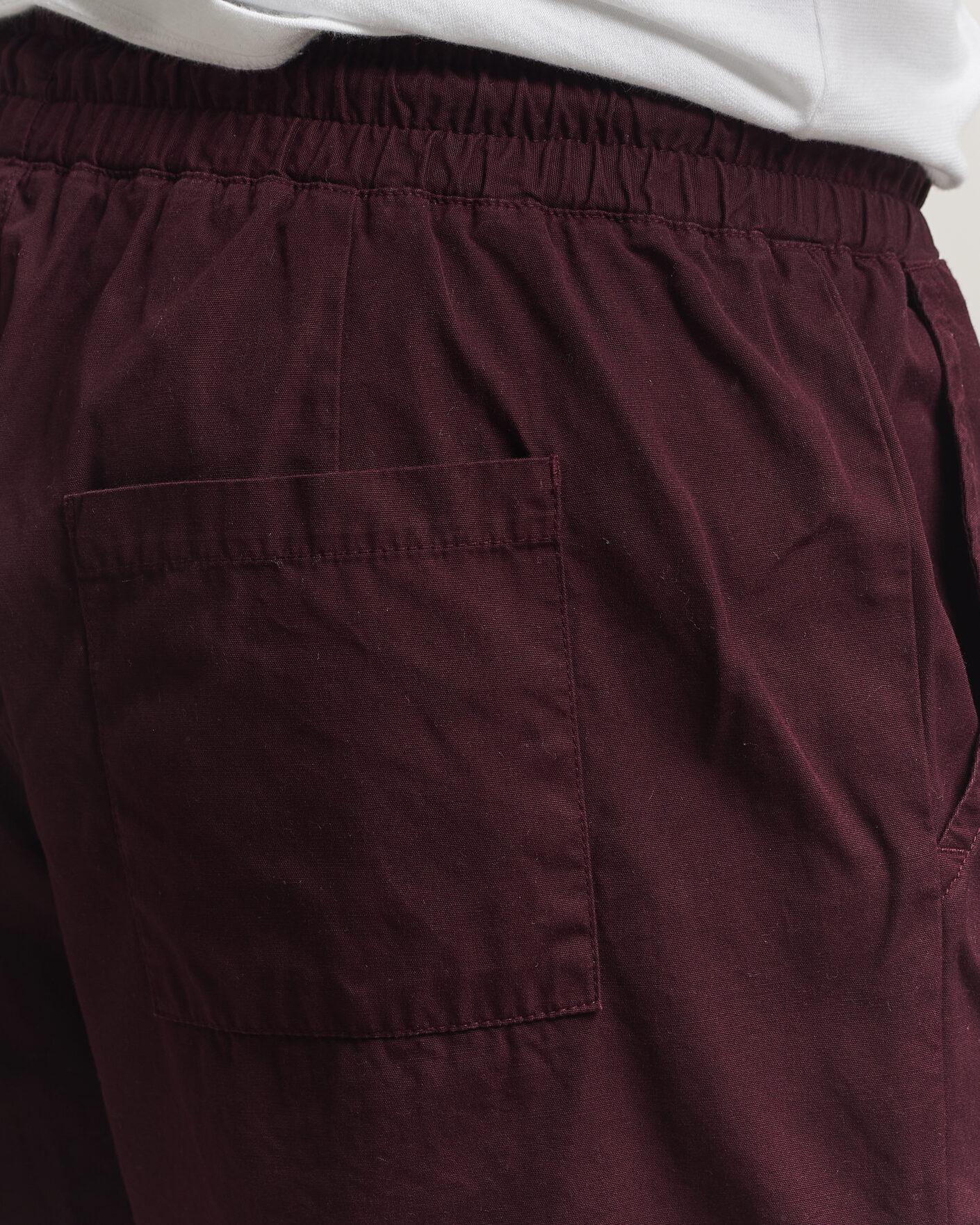 Hombres | Pantalones cortos | Colorful Standard | Classic Organic Twill Drawstring Shorts Oxblood Red