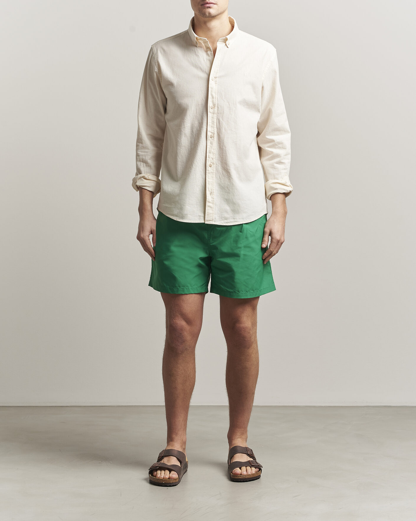 Hombres | Bañadores | Colorful Standard | Classic Organic Swim Shorts Kelly Green