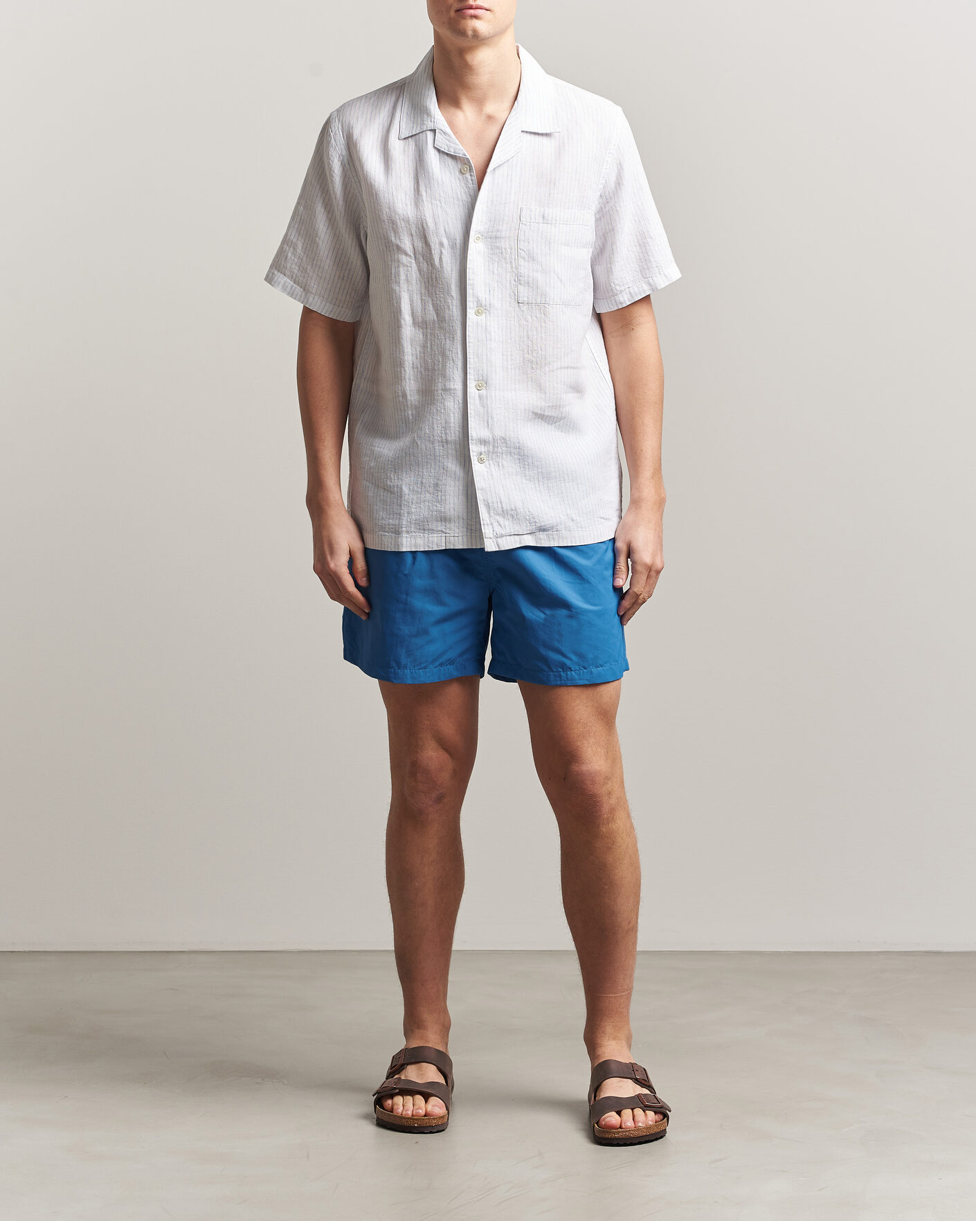 Hombres | Bañadores | Colorful Standard | Classic Organic Swim Shorts Pacific Blue